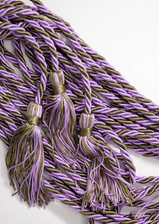 lilac and olive graduation honor cord