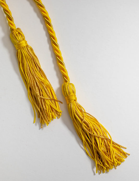 Old Gold And Bright Gold  Graduation cord, Honor Cord