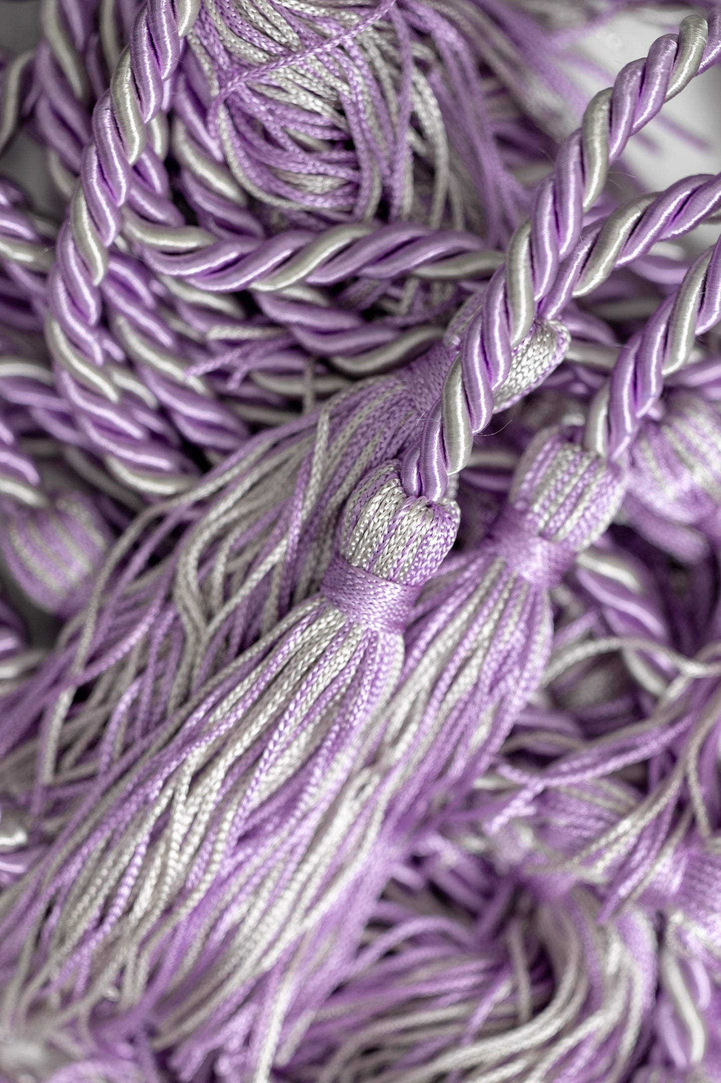 Purple, Purple, Silver Graduation cord, Honor Cord