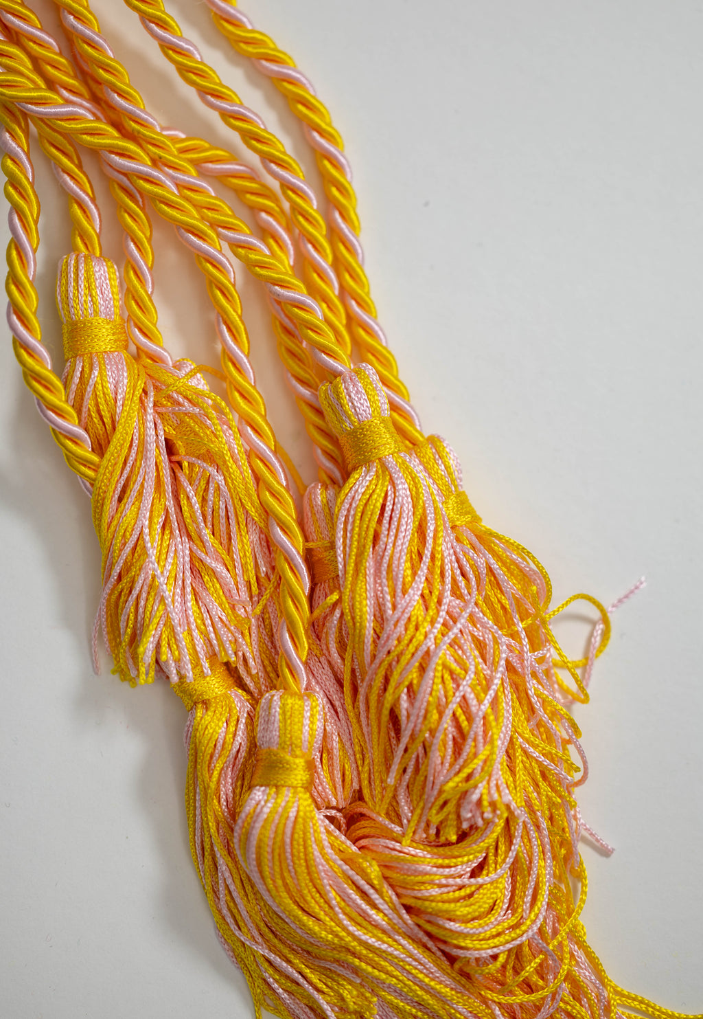Gold, Gold, Pink Graduation cord, Honor Cord