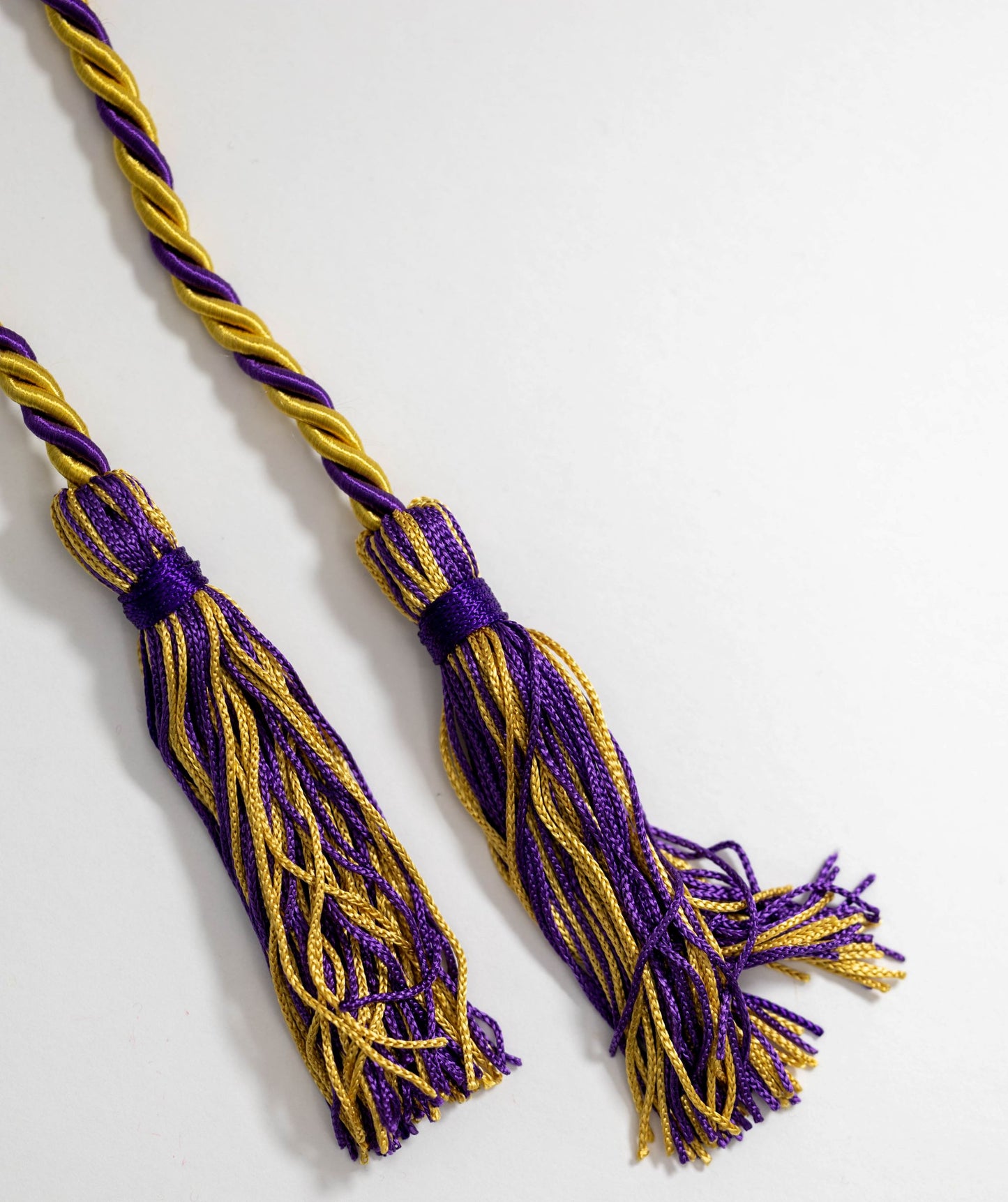 Purple, Old Gold, Old Gold Graduation cord, Honor Cord, Twisted Cord