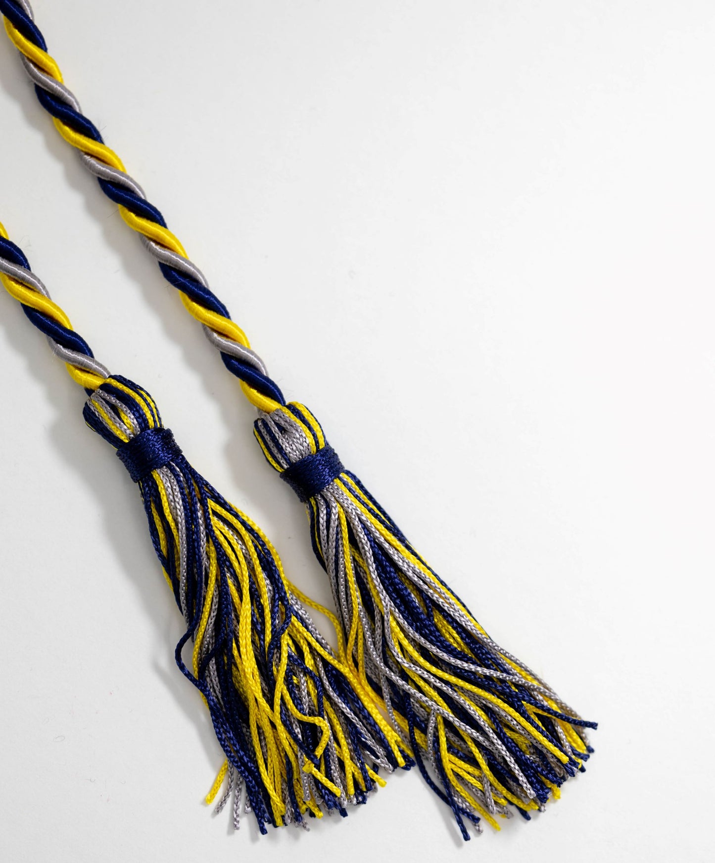 Royal Blue, Silver, Gold Graduation cord, Honor Cord, Twisted Cord