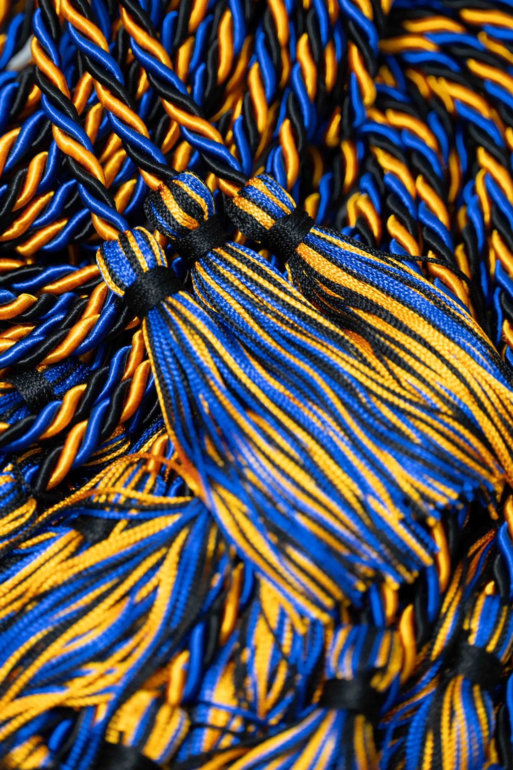 Apricot, Black, Royal Blue Graduation Honor cord