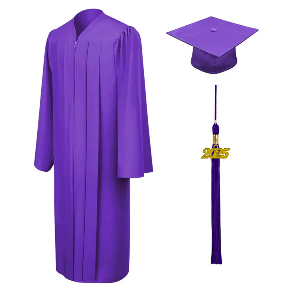Cap and gown tassels graduation purple uxury cords