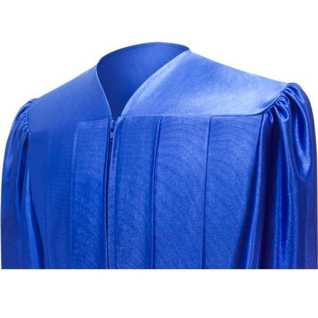 Shiny Royal Blue Graduation Bachelors Cap & Gown - College & University