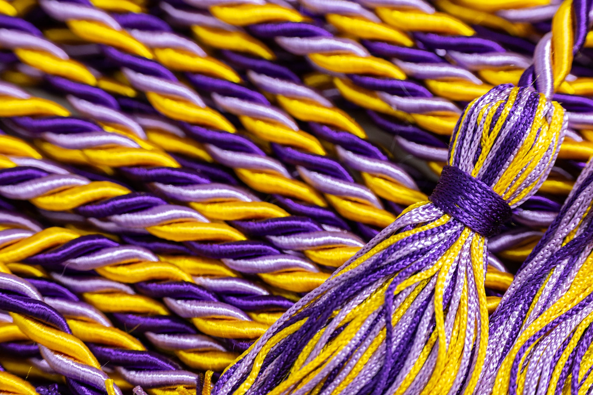 Gold, Lilac, Purple Deluxe Graduation cord, Honor Cord