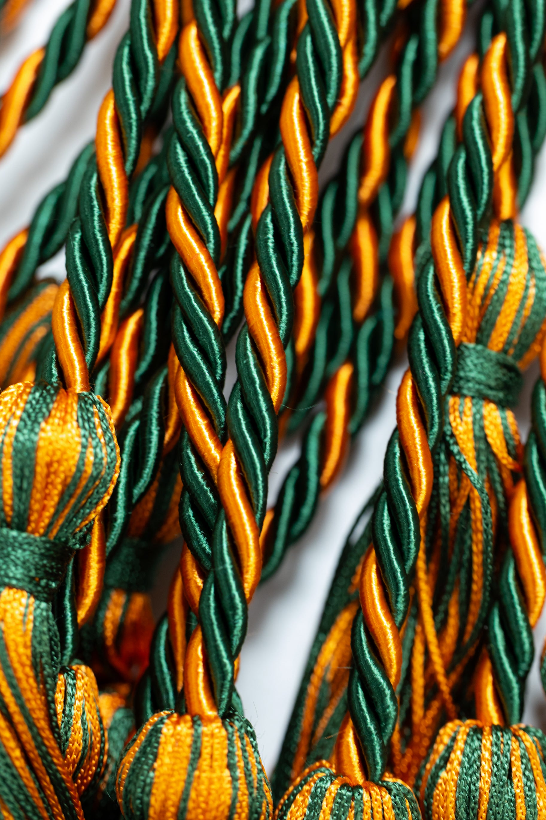 Deluxe Hunter Green, Hunter Green, Burnt Orange Graduation Honor Cord