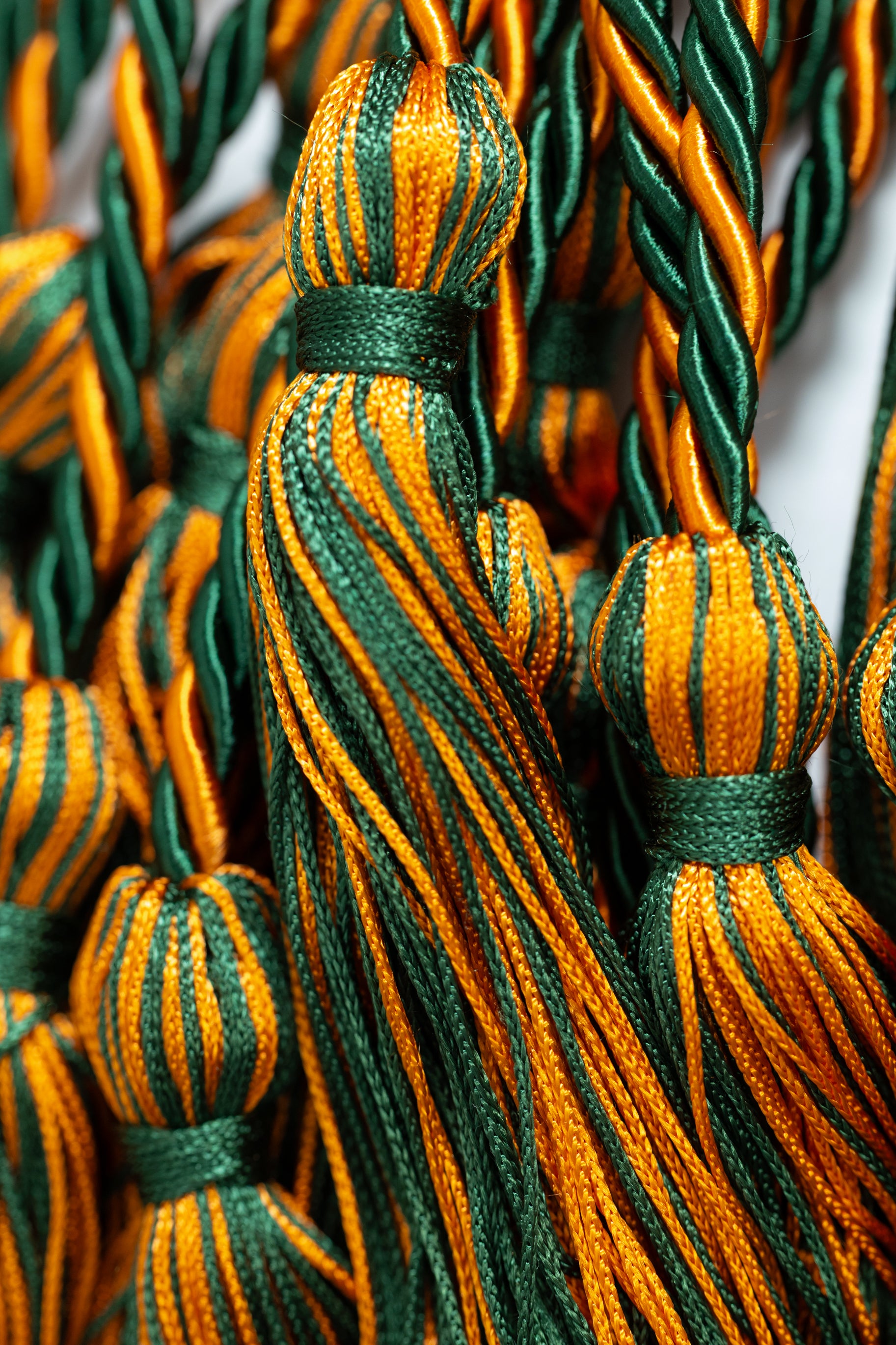 Deluxe Hunter Green, Hunter Green, Burnt Orange Graduation Honor Cord