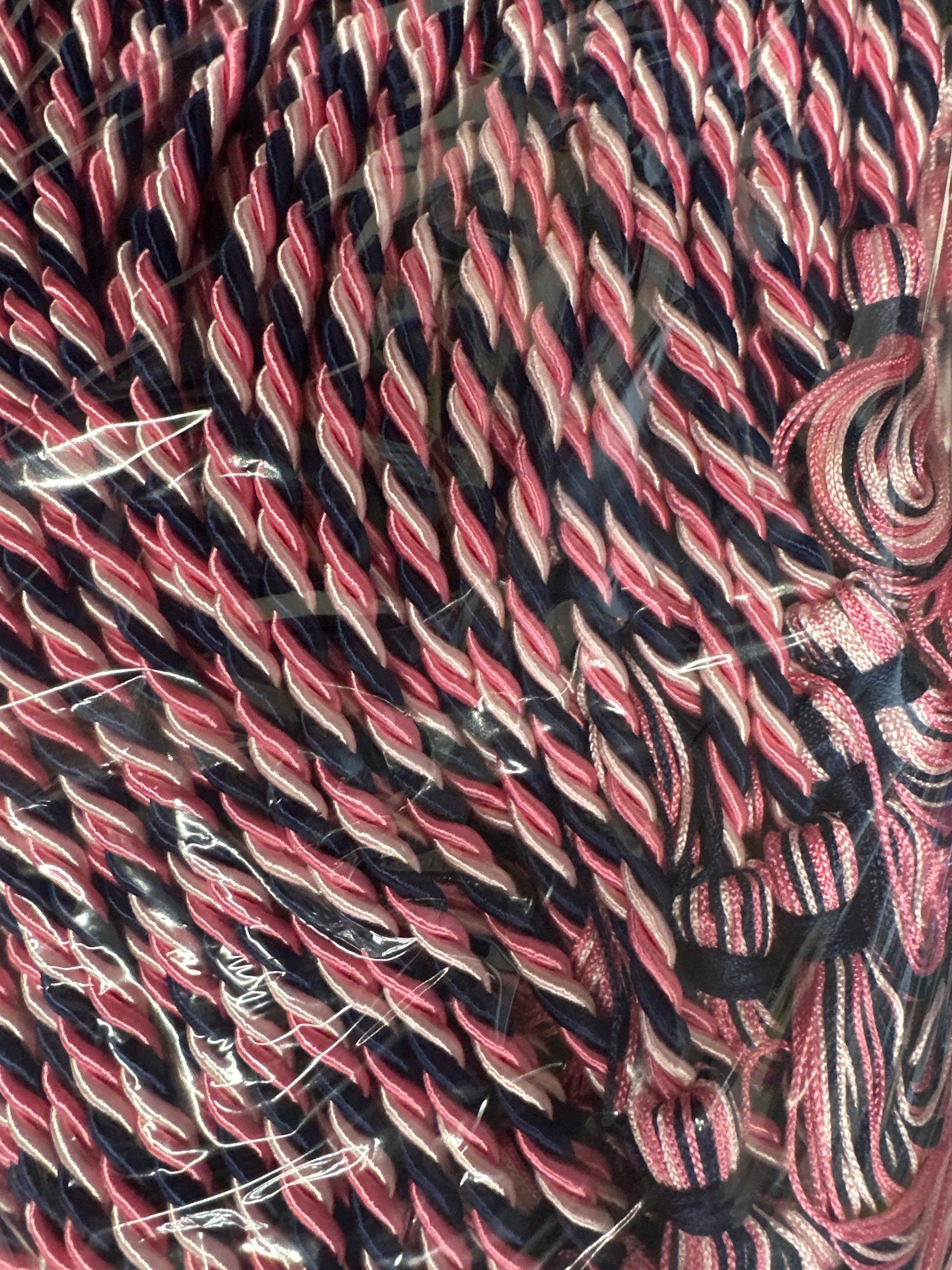 HOT PINK, NAVY, PINK GRADUATION CORD, HONOR CORD