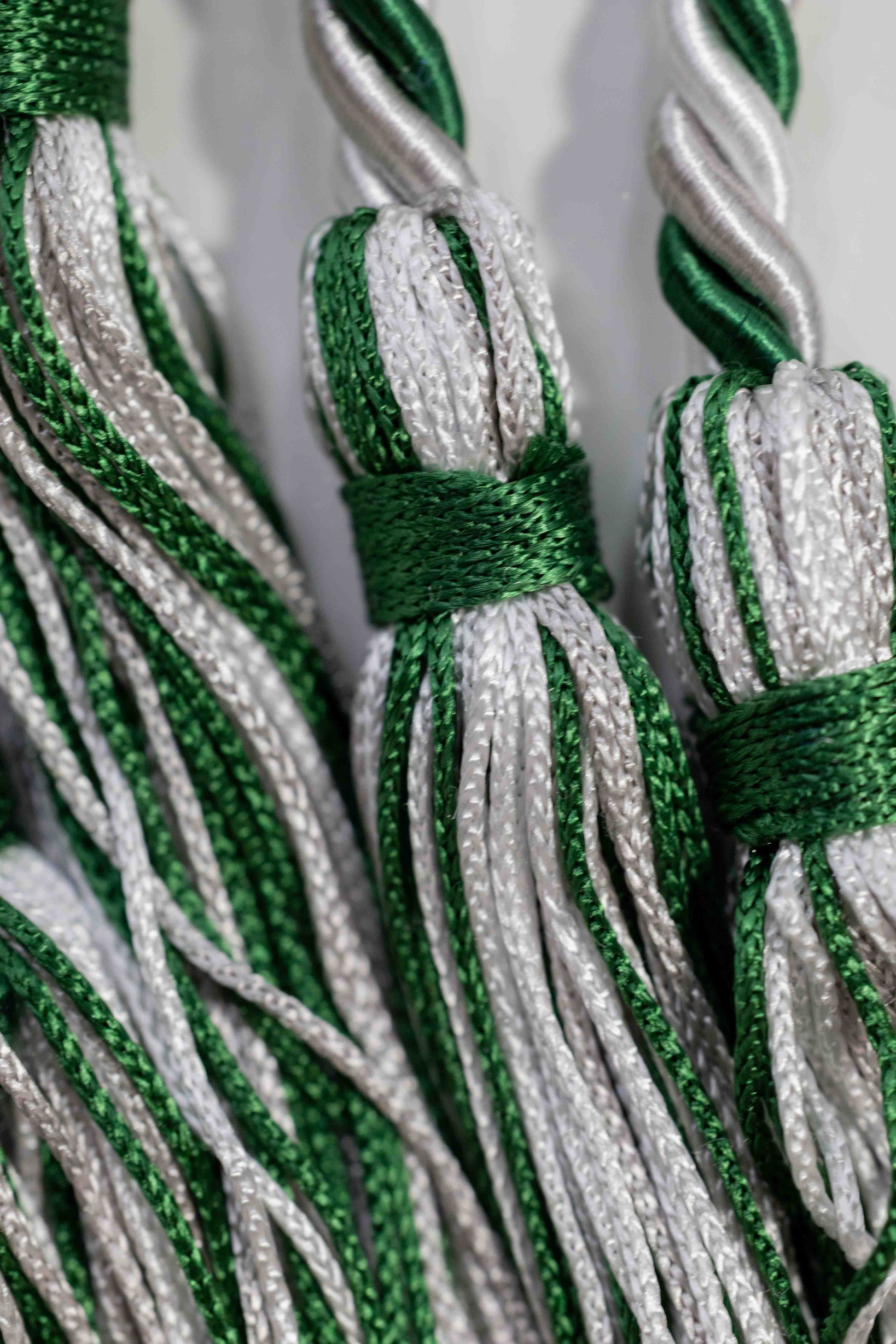 GREEN, SILVER, WHITE GRADUATION CORD, HONOR CORD