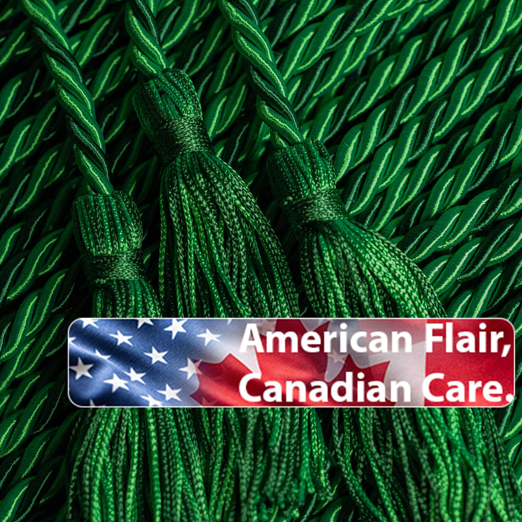 EMERALD, EMERALD, GREEN GRADUATION CORD, HONOR CORD