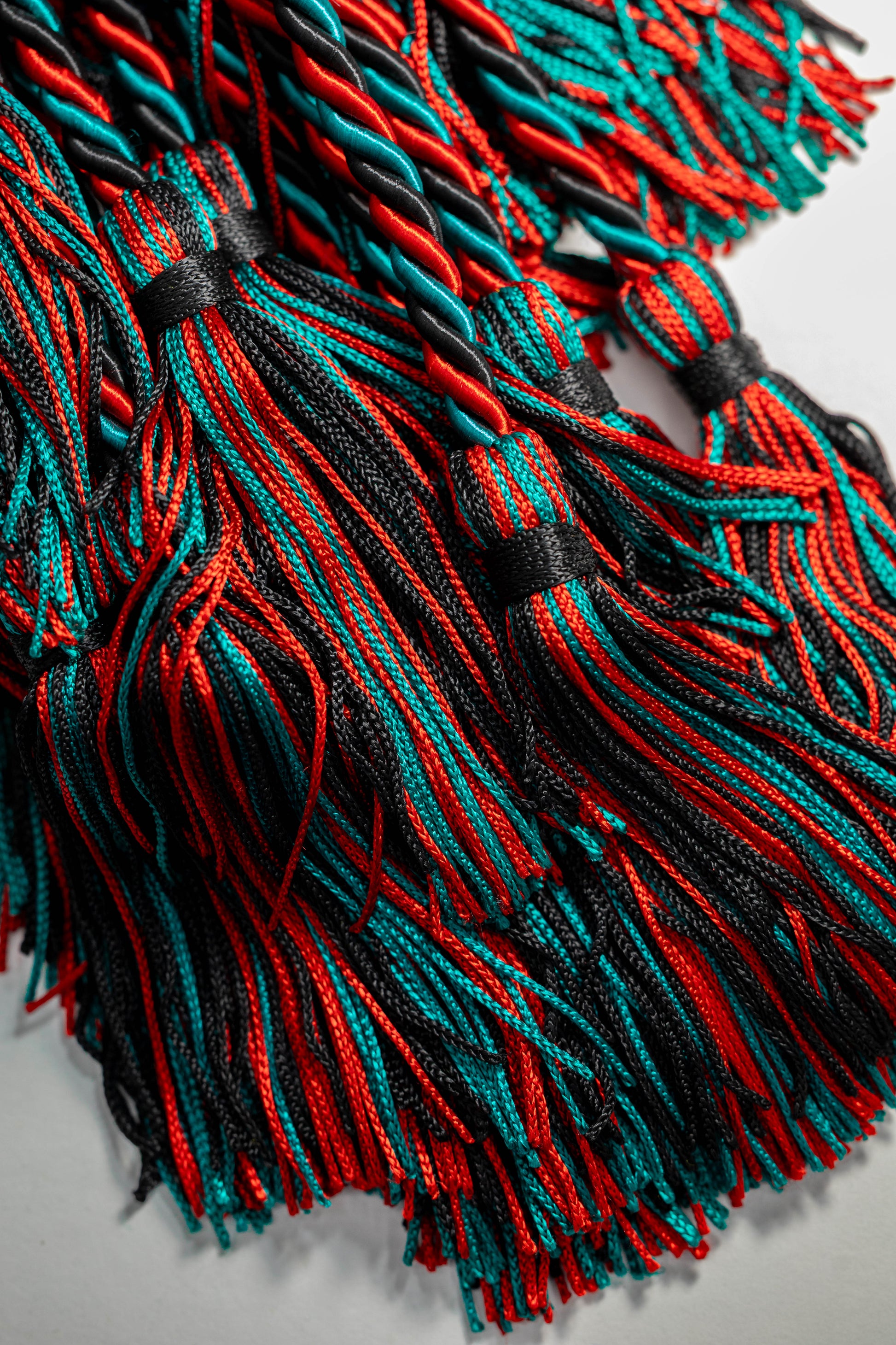 Black, Red, Teal Graduation cord, Honor Cord