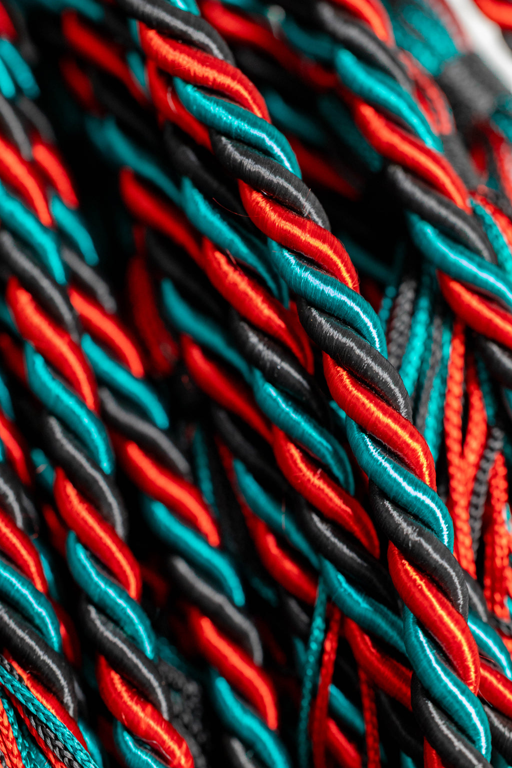 Black, Red, Teal Graduation cord, Honor Cord