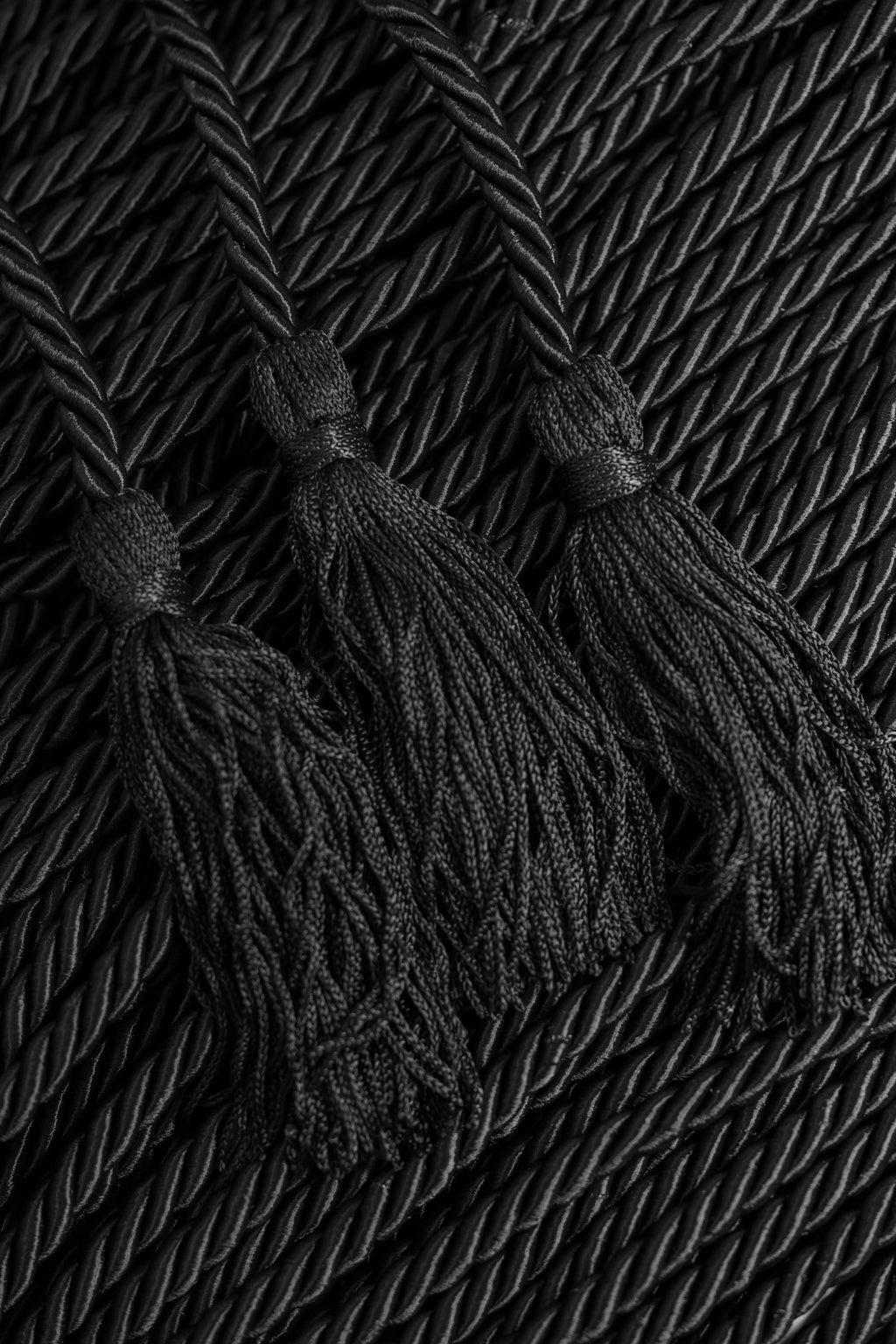 BLACK GRADUATION CORD, HONOR CORD SOLID