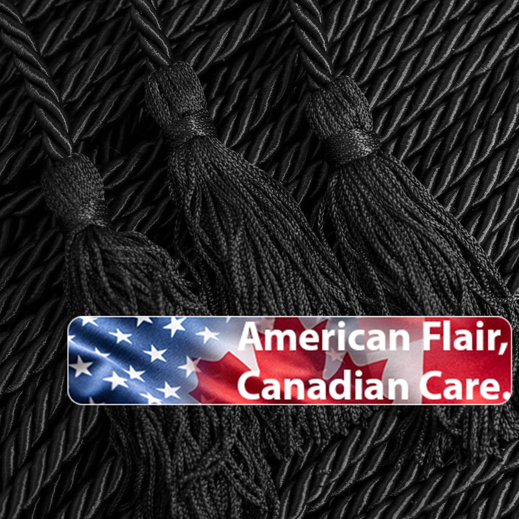 BLACK GRADUATION CORD, HONOR CORD SOLID