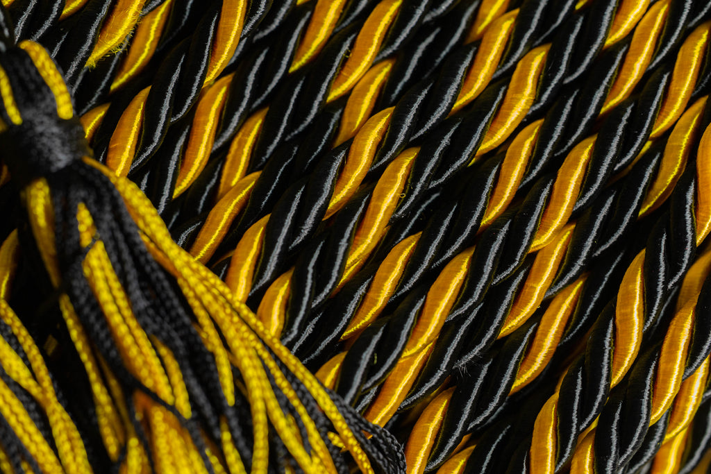 BLACK, BLACK, GOLD GRADUATION CORD, HONOR CORD (Copy)