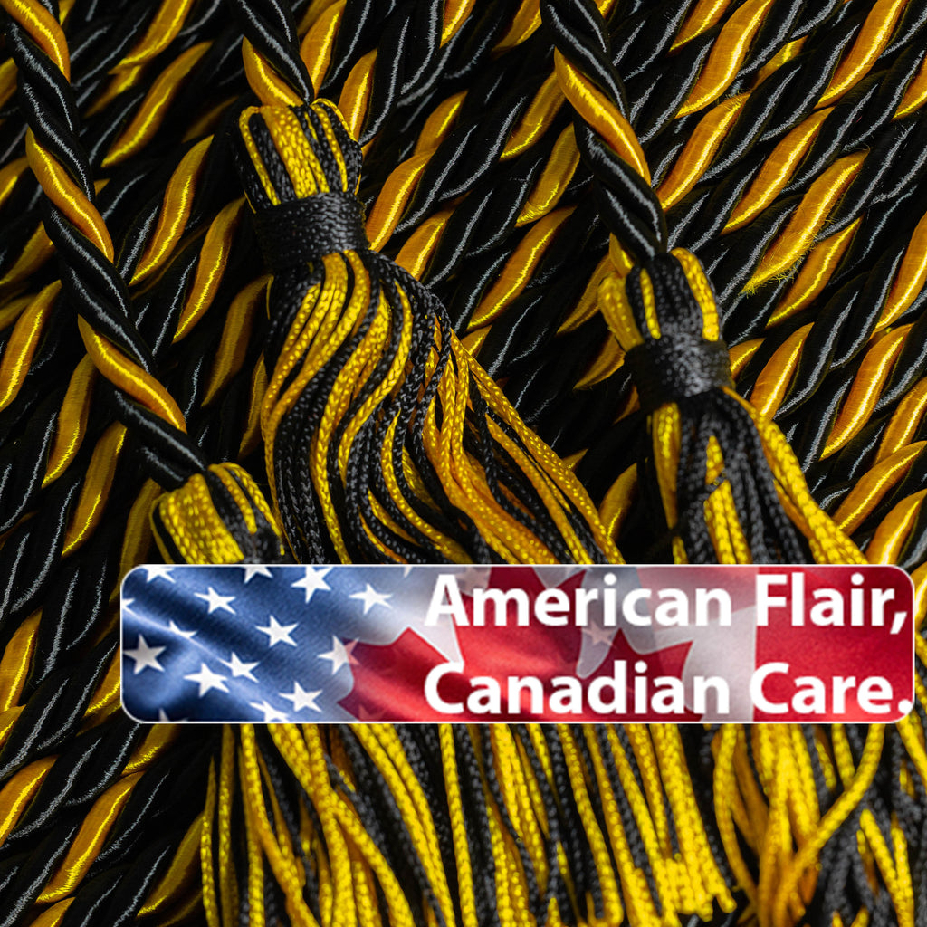 BLACK, BLACK, GOLD GRADUATION CORD, HONOR CORD (Copy)