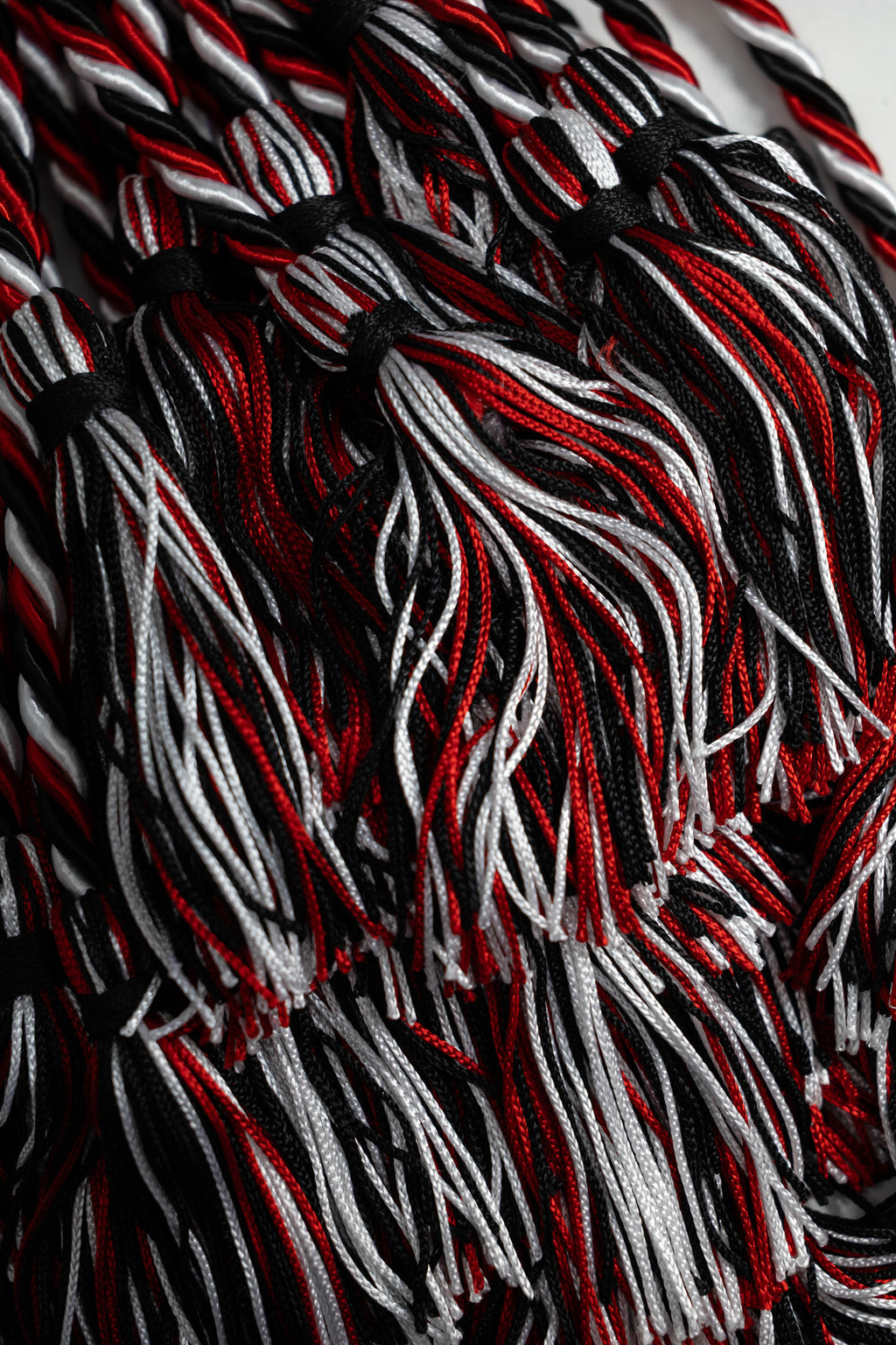 BLACK, RED, WHITE GRADUATION CORD, HONOR CORD