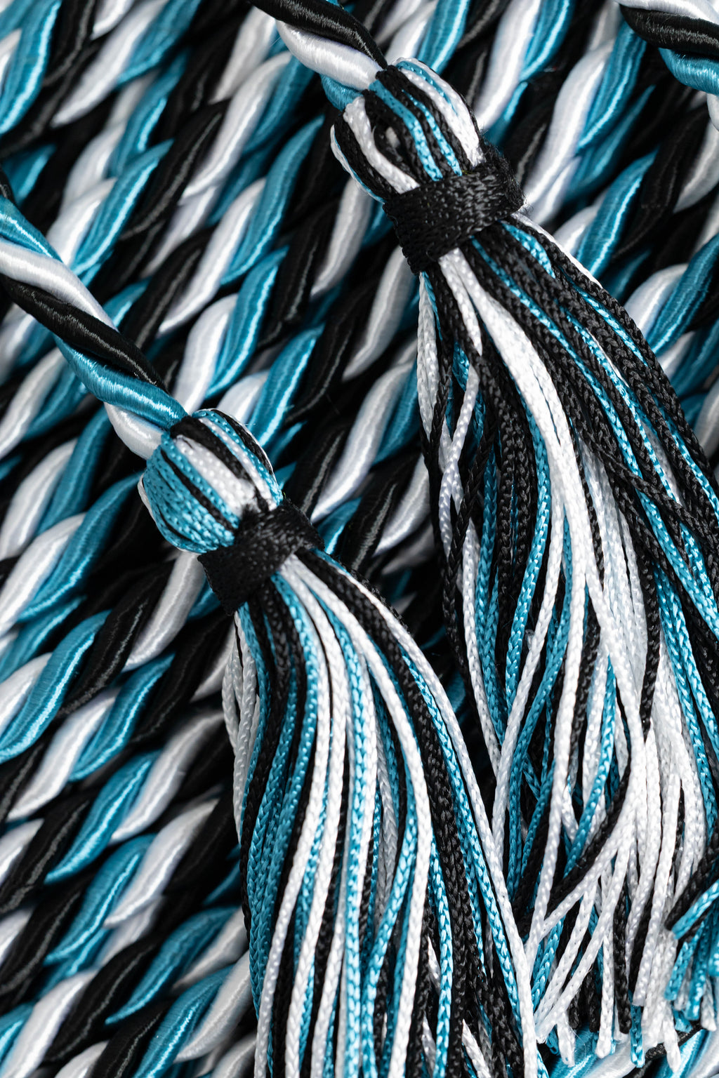 Black, Turquoise, White Graduation Honor Cord