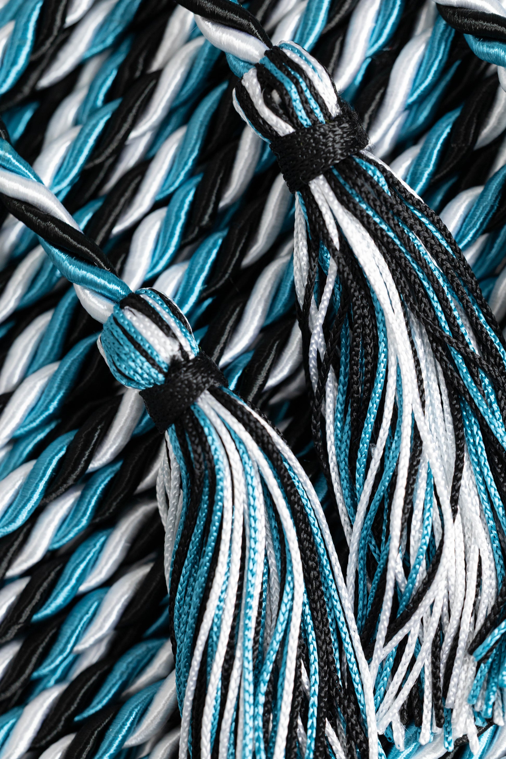 Black, Turquoise, White Graduation Honor Cord