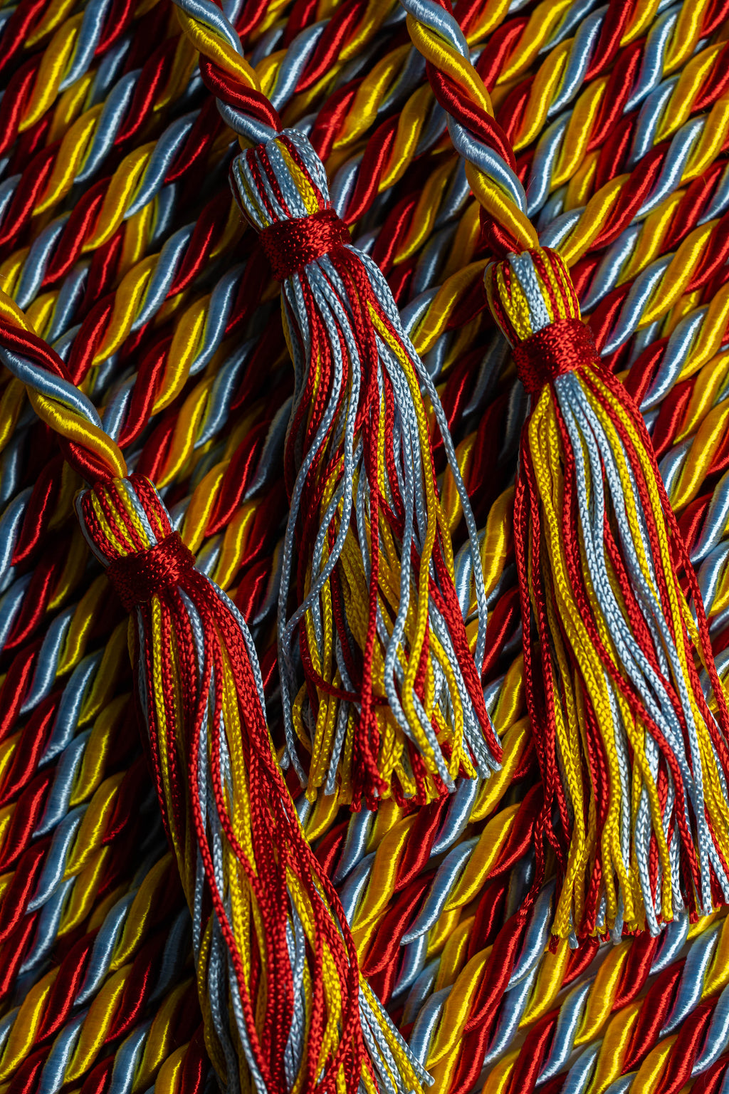 Gold, Light Blue, Red Graduation Honor Cord