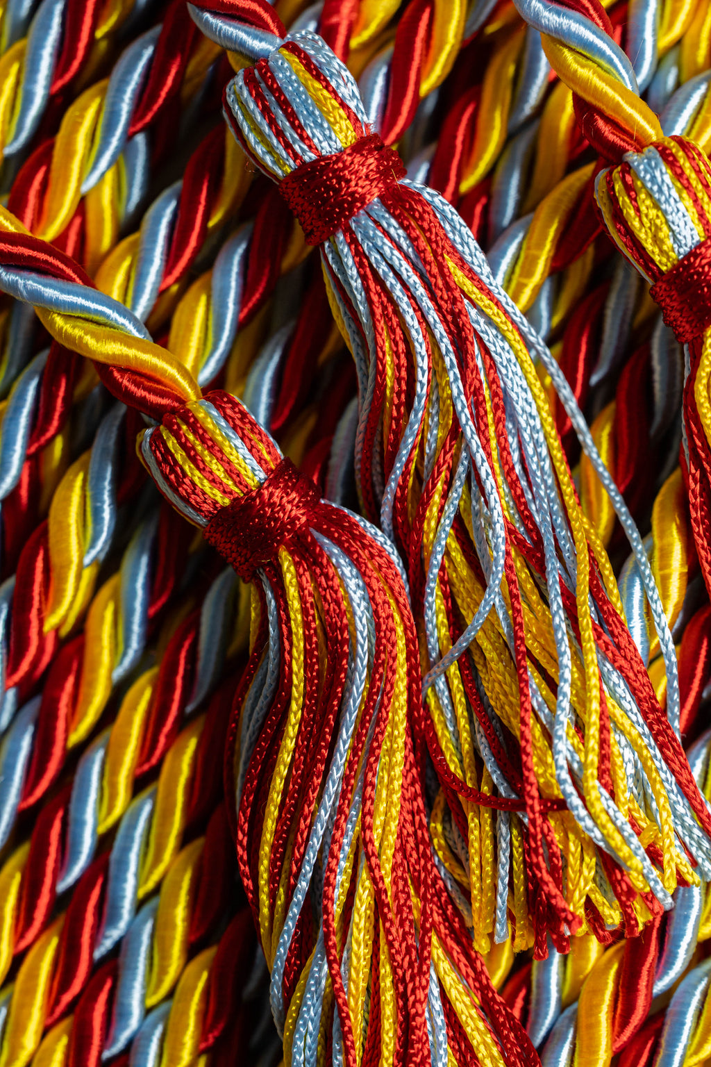 Gold, Light Blue, Red Graduation Honor Cord