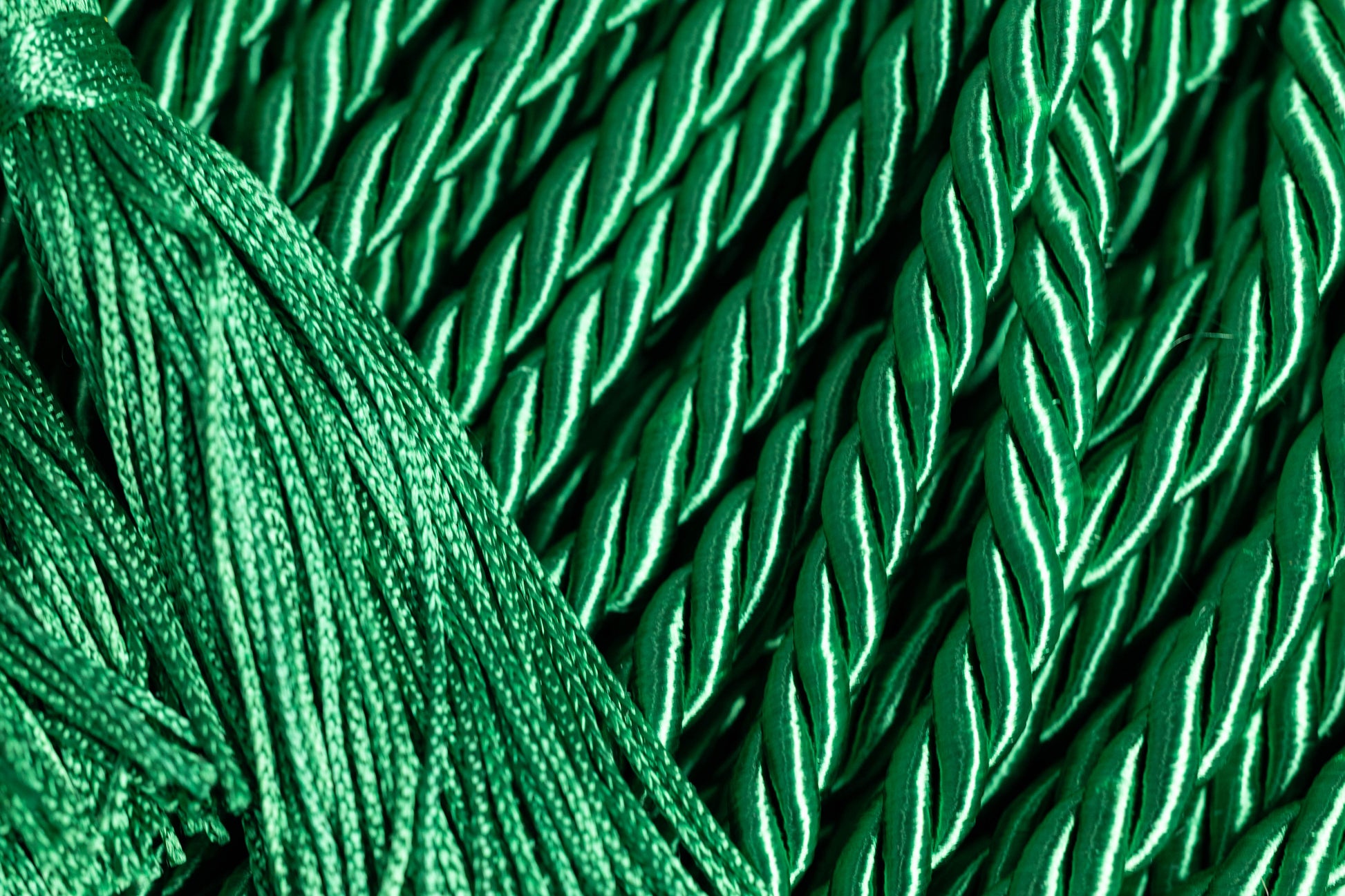 GREEN GRADUATION CORD, HONOR CORD SOLID