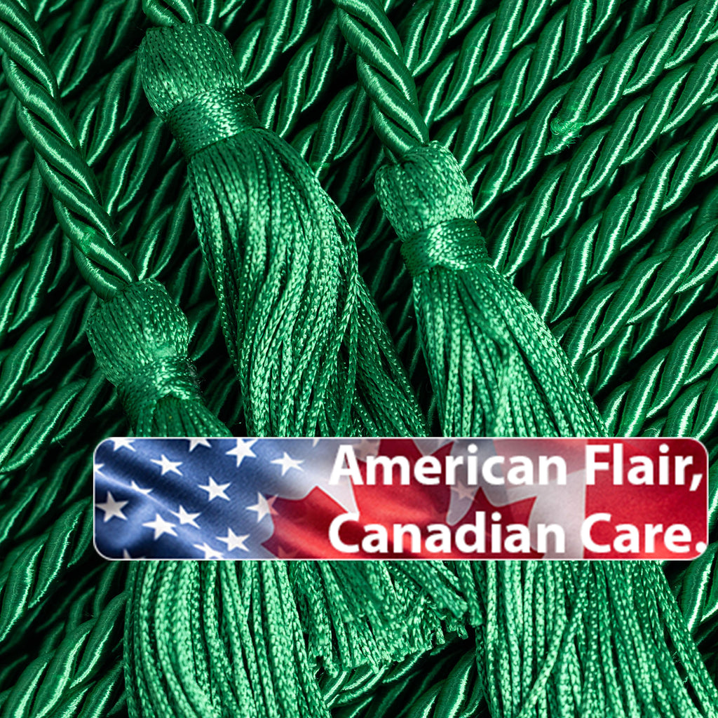 GREEN GRADUATION CORD, HONOR CORD SOLID