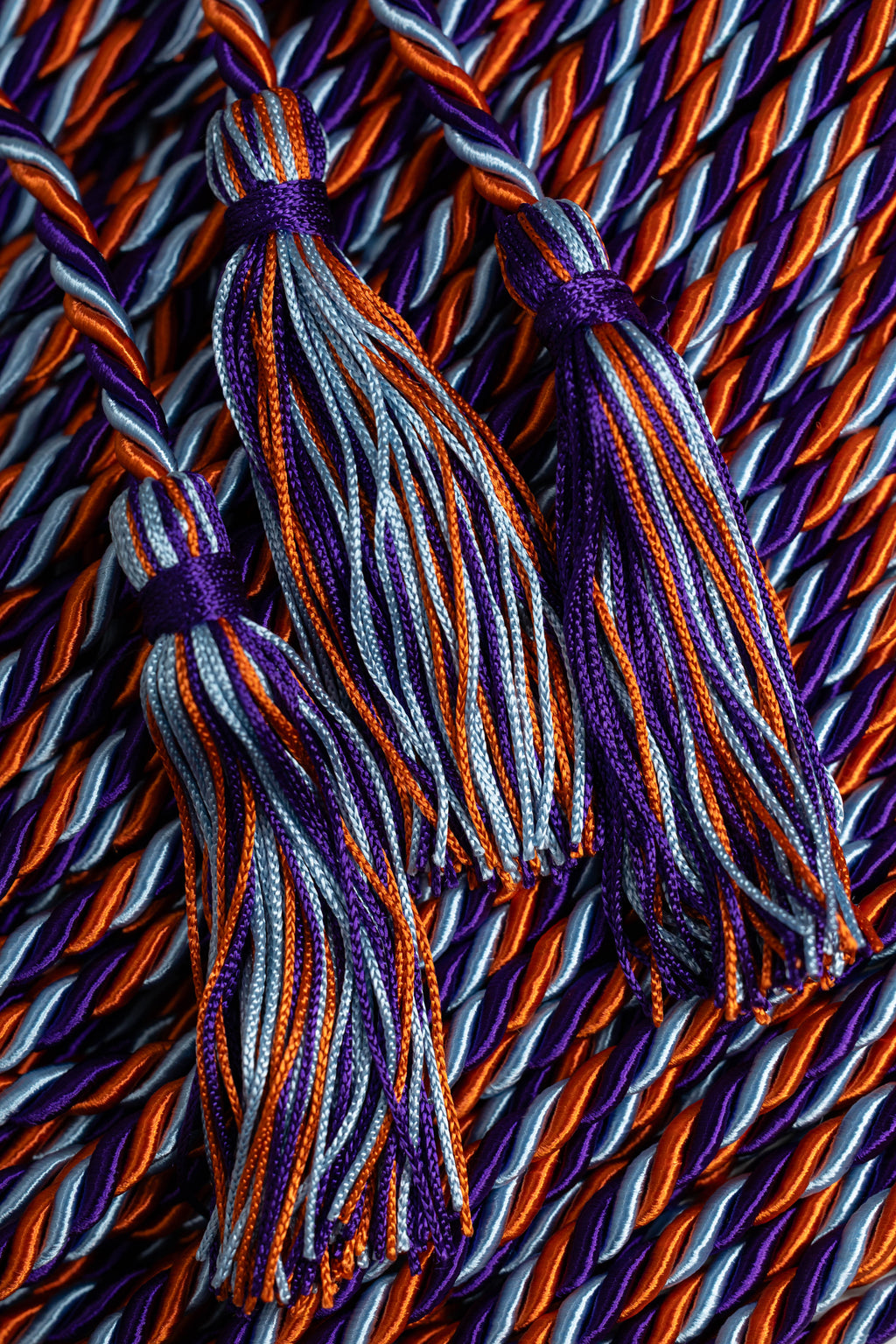 LIGHT BLUE, ORANGE, PURPLE GRADUATION CORD, HONOR CORD