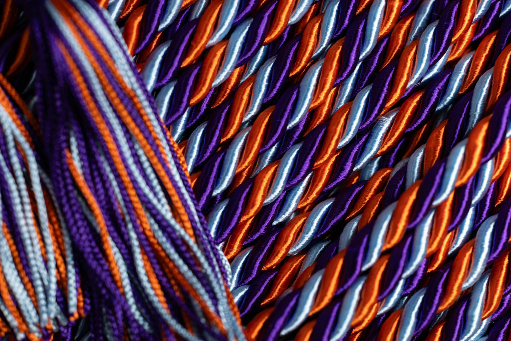LIGHT BLUE, ORANGE, PURPLE GRADUATION CORD, HONOR CORD