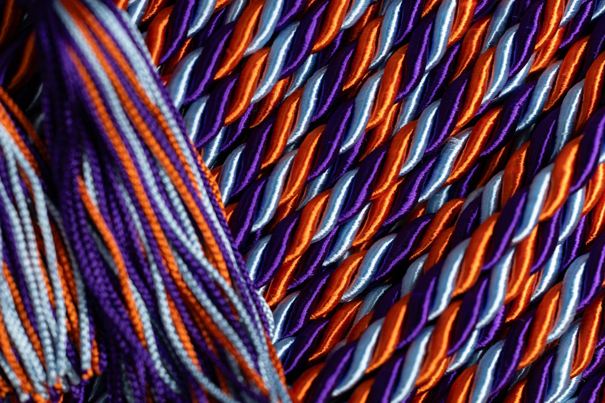 LIGHT BLUE, ORANGE, PURPLE GRADUATION CORD, HONOR CORD
