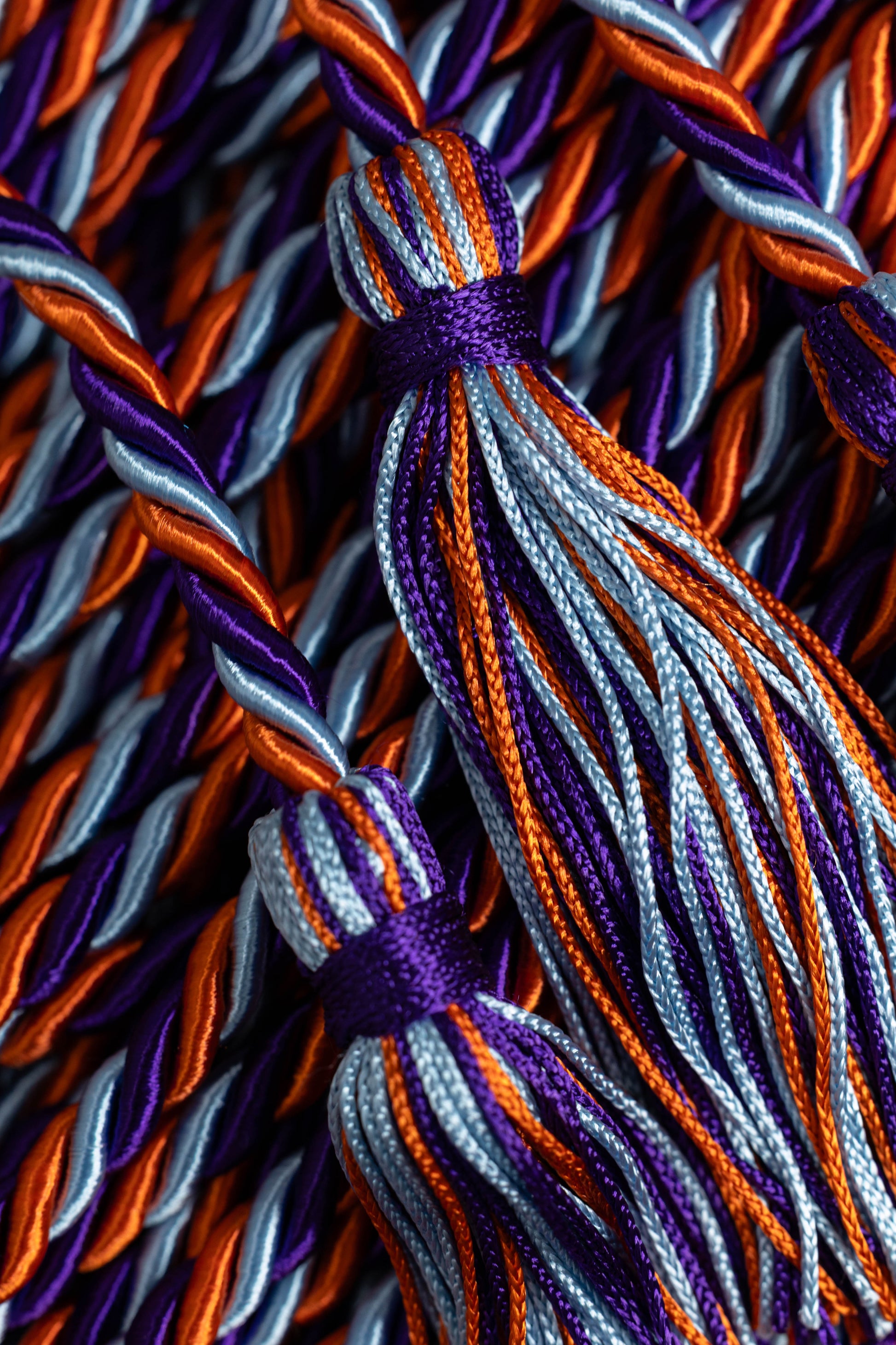 LIGHT BLUE, ORANGE, PURPLE GRADUATION CORD, HONOR CORD