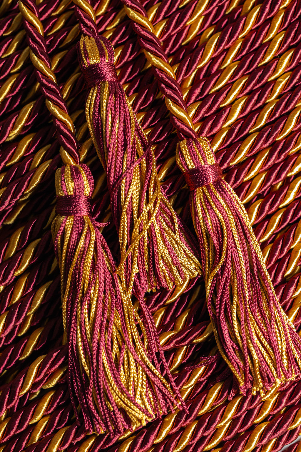 MAROON (REDER), MAROON, OLD GOLD GRADUATION CORD, HONOR CORD