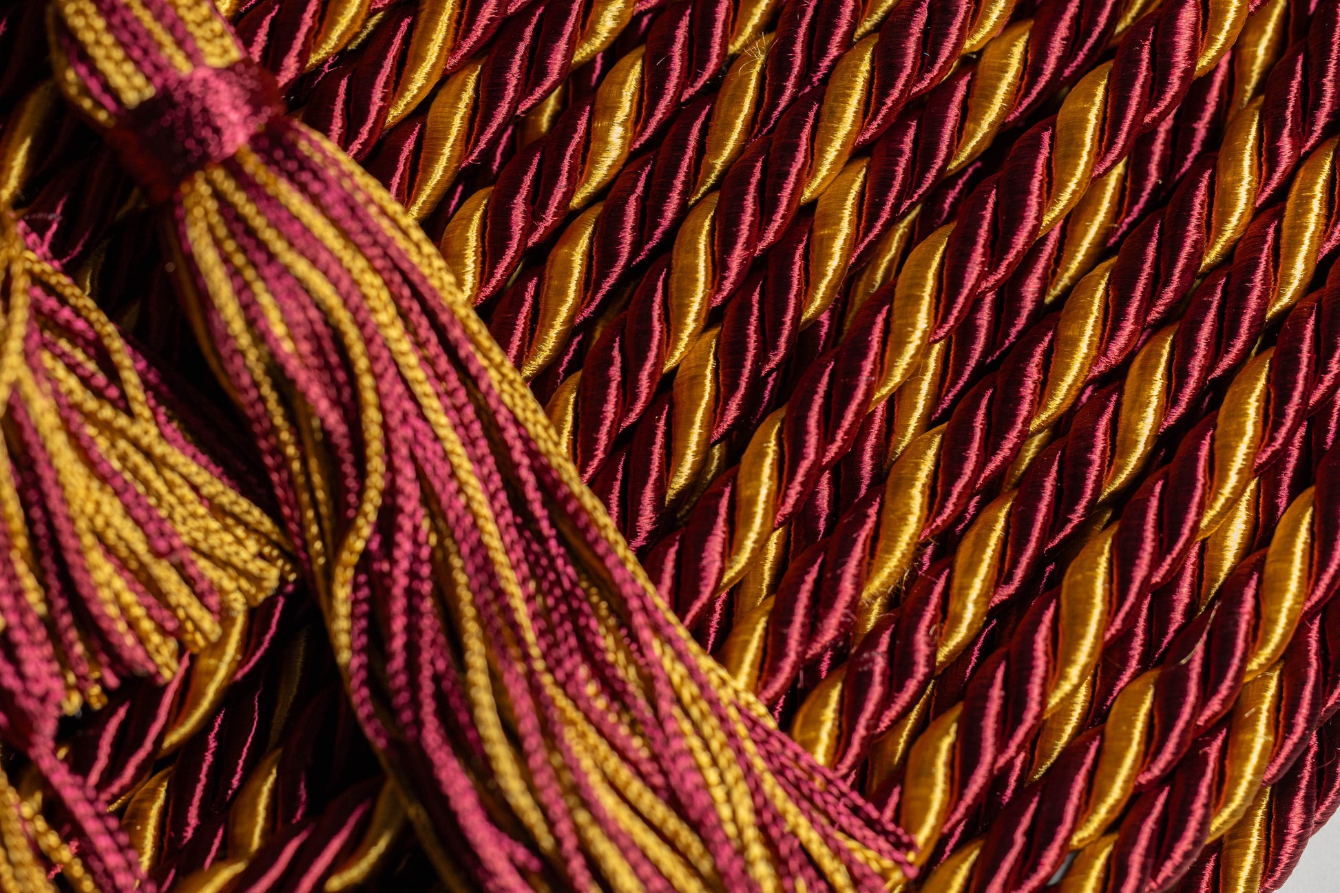 MAROON (REDER), MAROON, OLD GOLD GRADUATION CORD, HONOR CORD