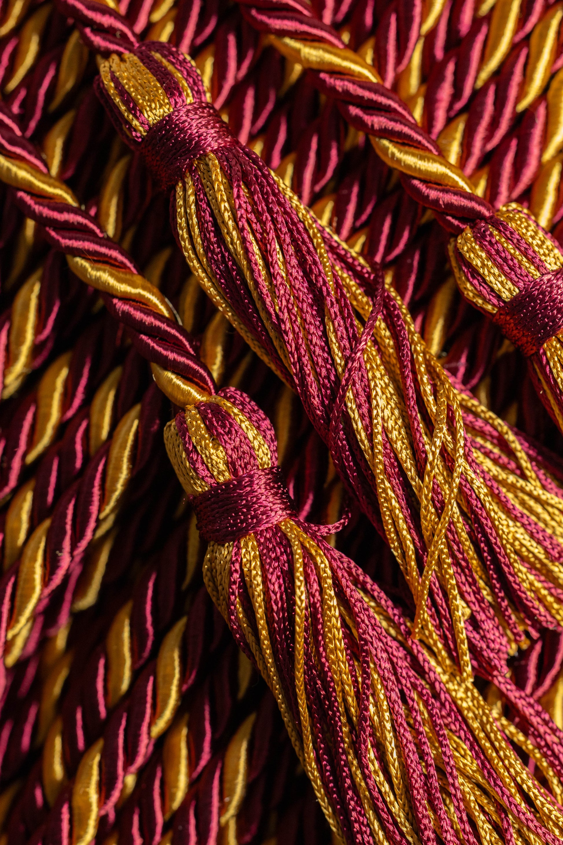 MAROON (REDER), MAROON, OLD GOLD GRADUATION CORD, HONOR CORD