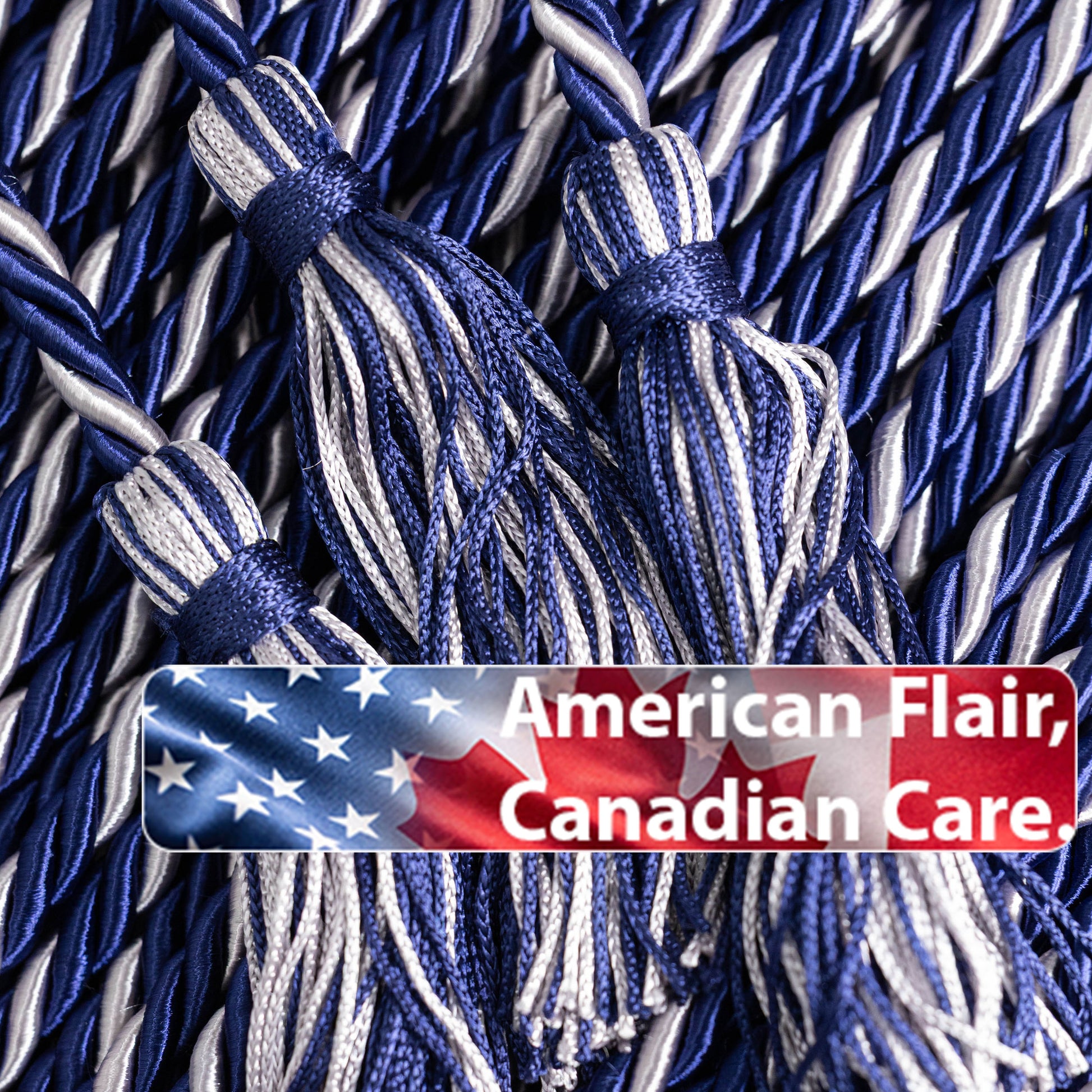 NAVY, NAVY, SILVER GRADUATION CORD, HONOR CORD