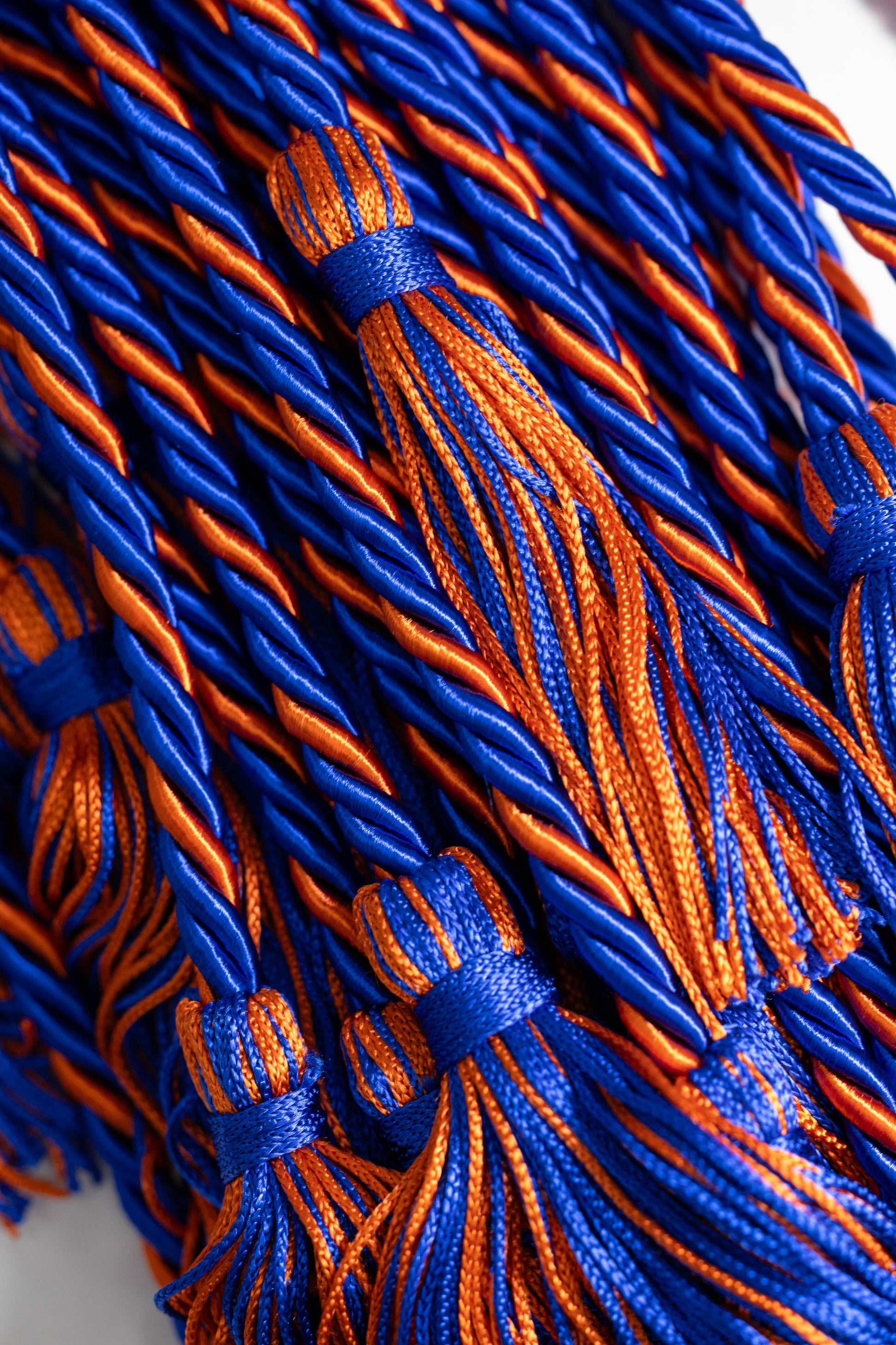 ROYAL BLUE, ROYAL BLUE, ORANGE GRADUATION CORD, HONOR CORD