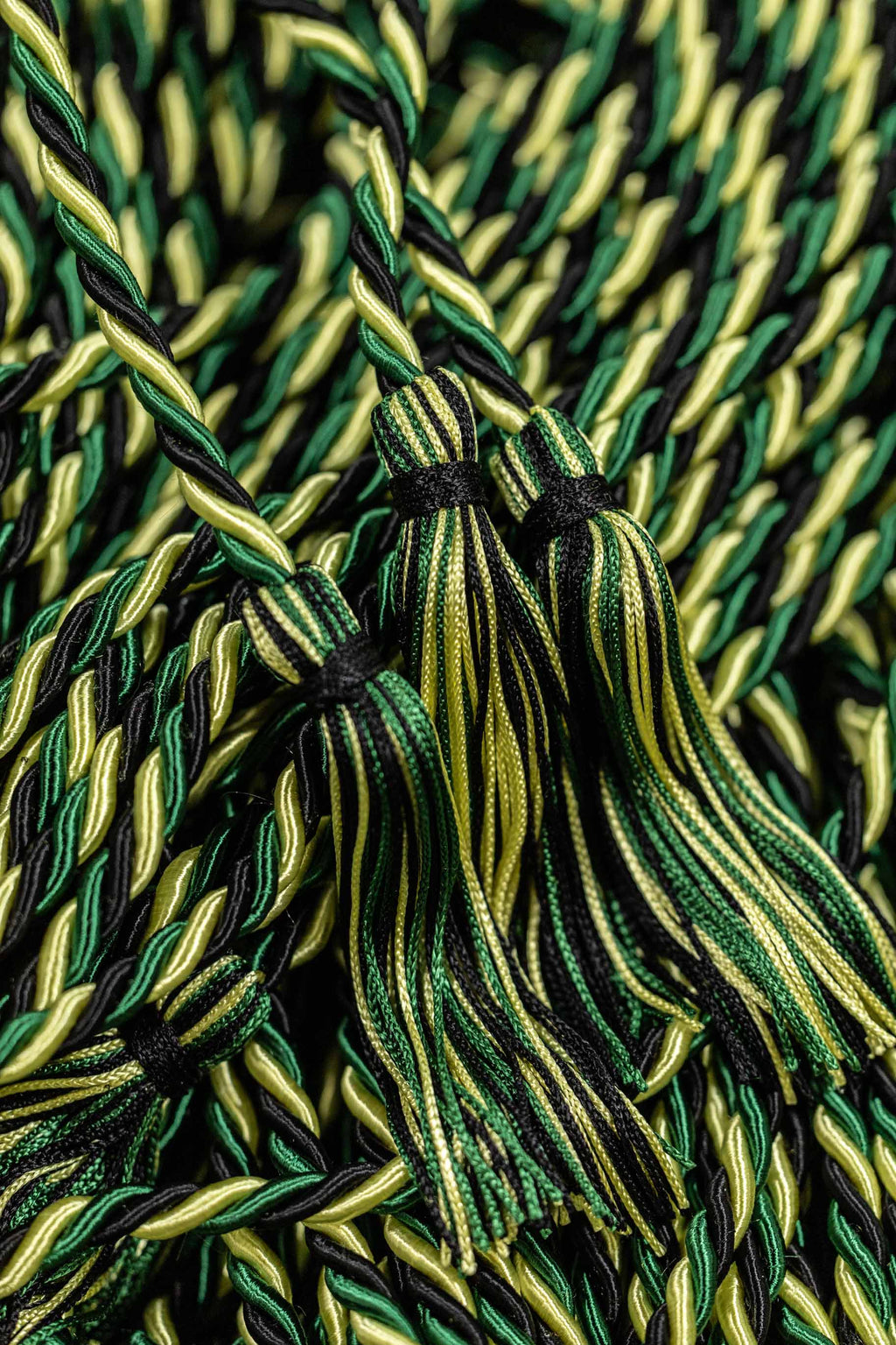 BLACK, GREEN, LEMON Graduation Honor Cord