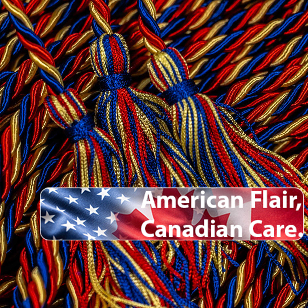 MAIZE, RED, ROYAL BLUE Graduation Honor Cord