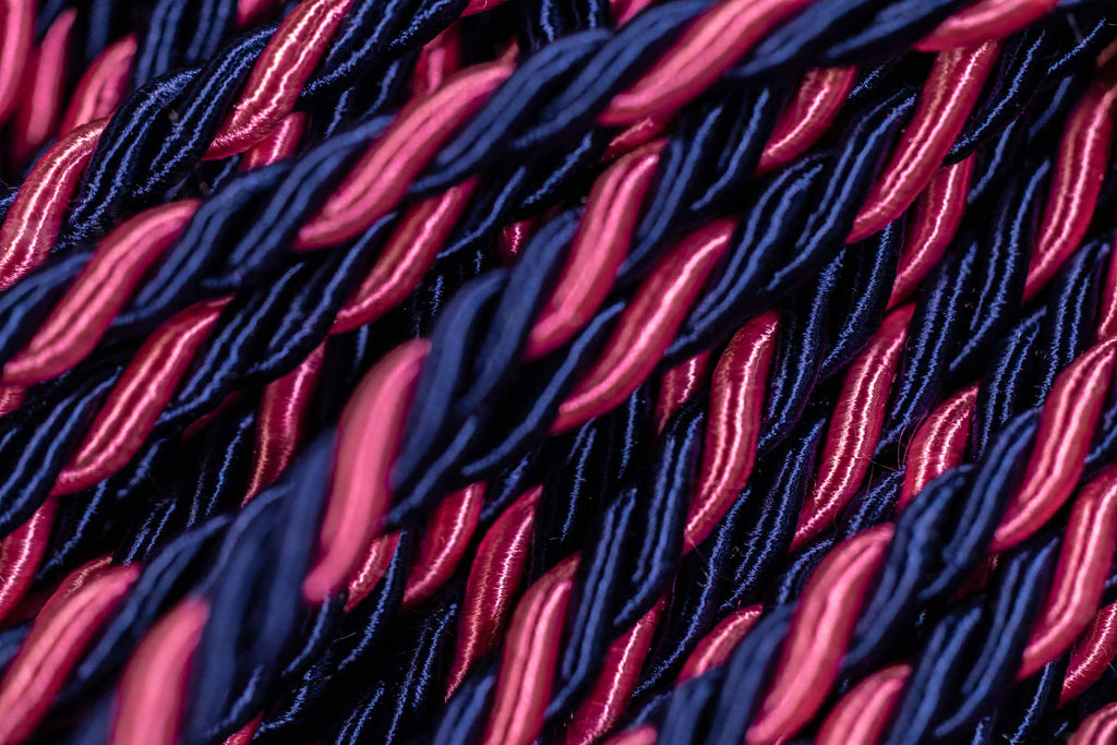Navy Blue, Navy Blue, Hot Pink Graduation Honor Cord