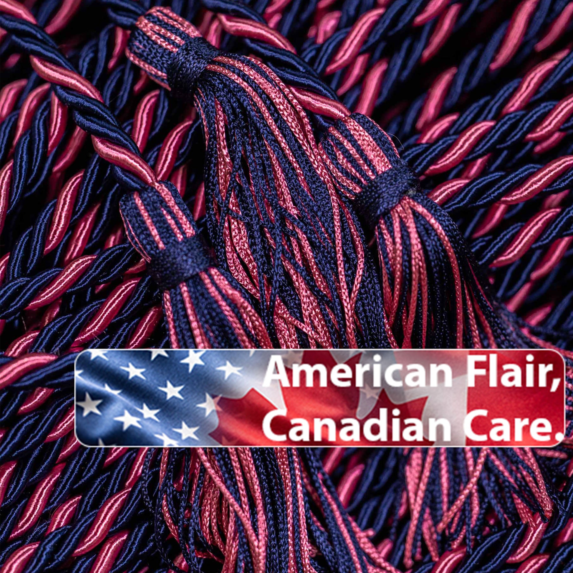 Navy Blue, Navy Blue, Hot Pink Graduation Honor Cord