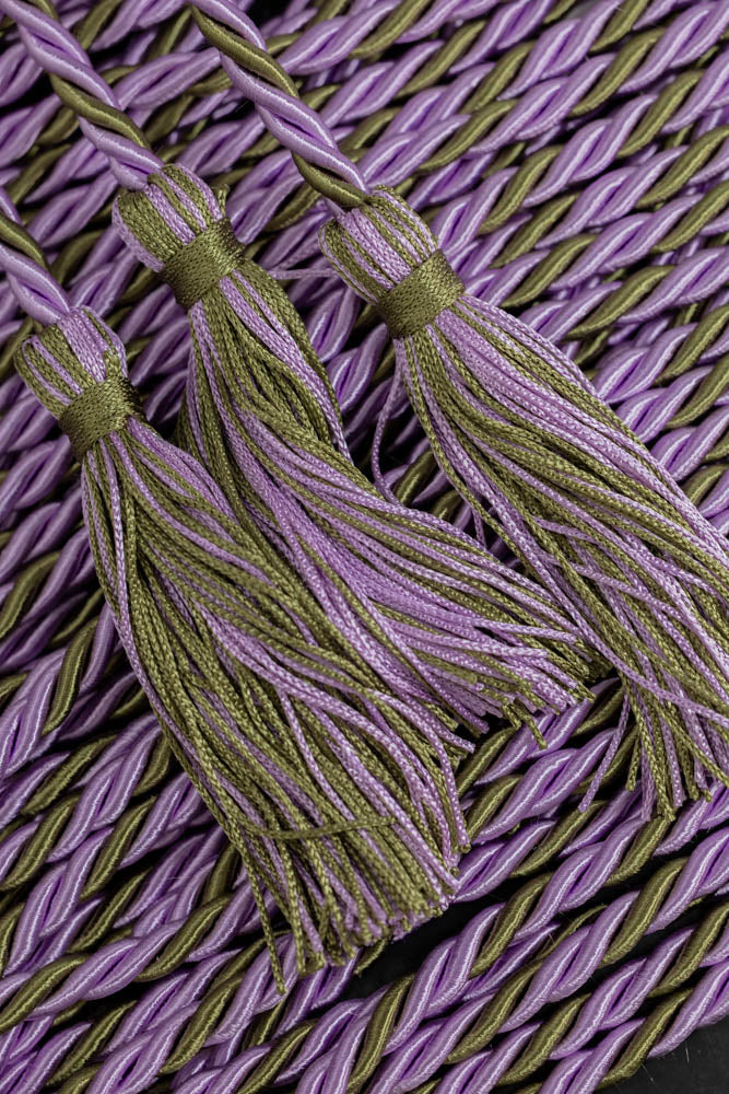 Lilac and Olive Graduation cord, Honor Cord