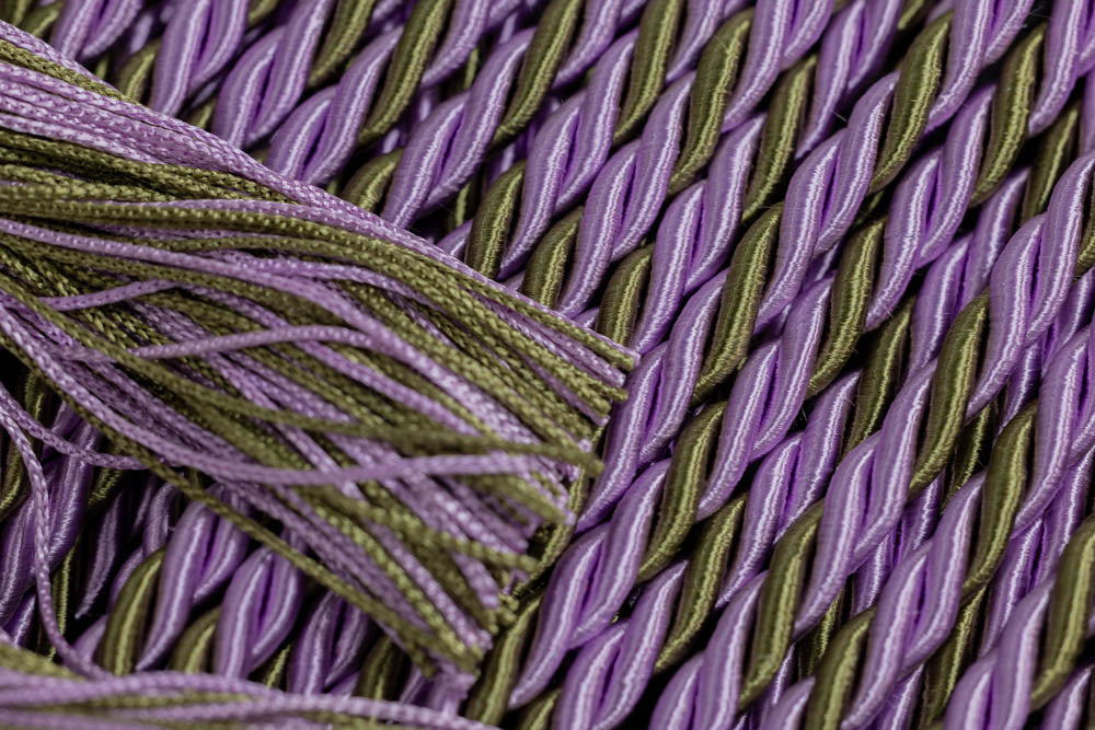 Lilac and Olive Graduation cord, Honor Cord