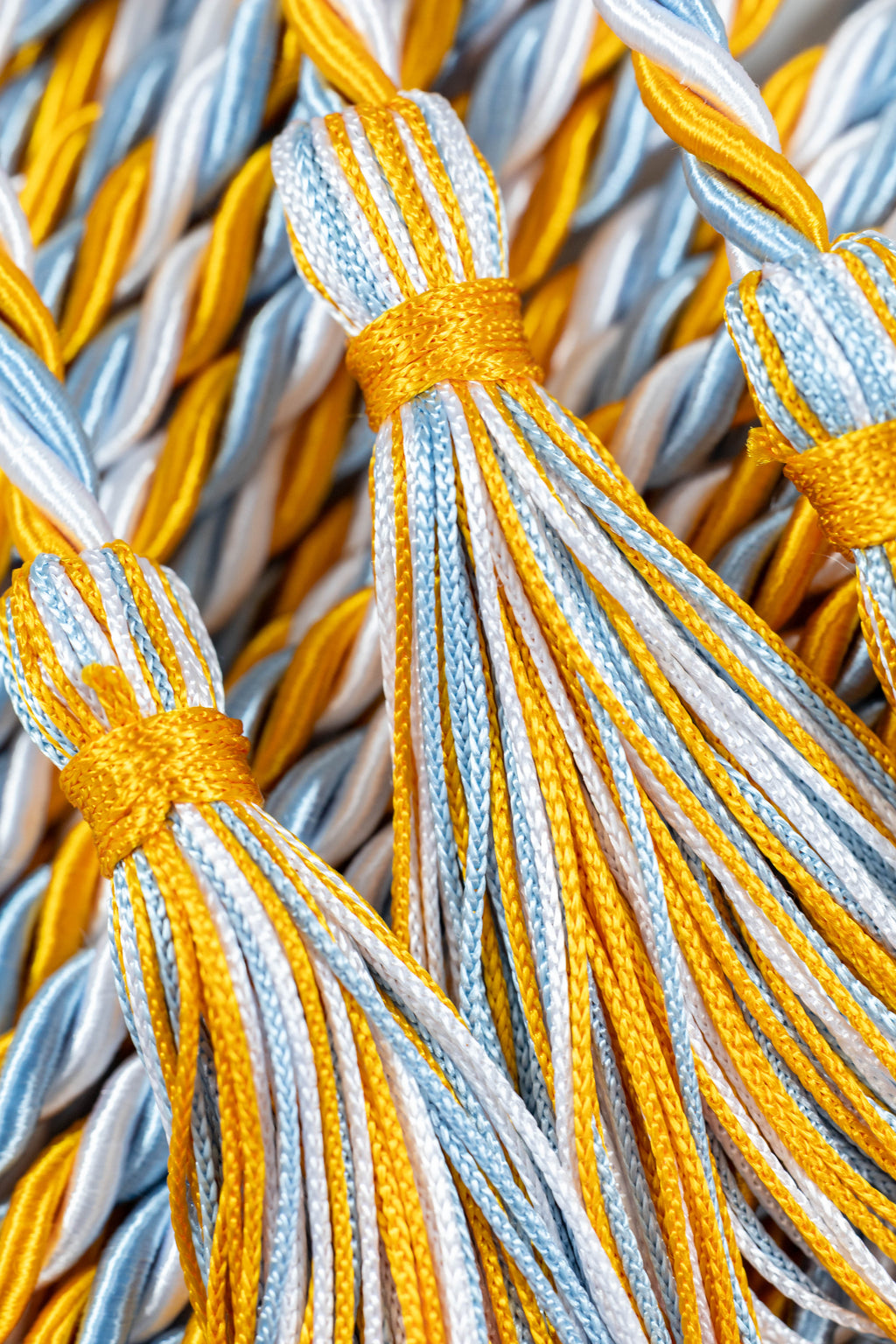 Apricot, Light Blue, White Graduation Honor cord