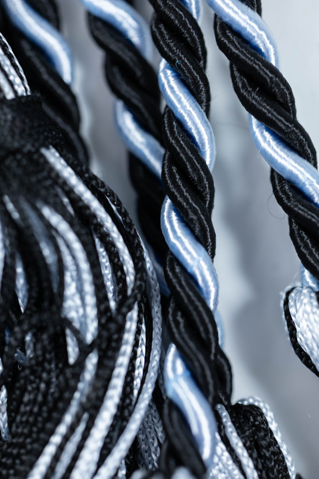 Black, Black, Light Blue Graduation cord, Honor Cord