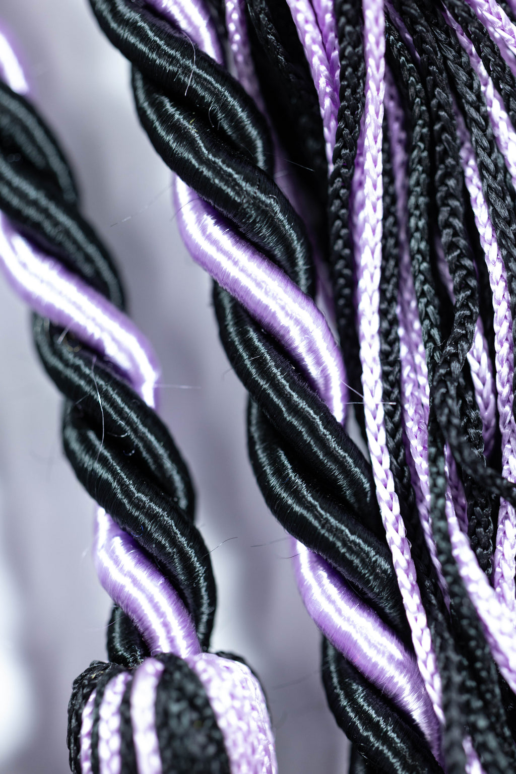 BLACK, BLACK, LILAC GRADUATION CORD, HONOR CORD