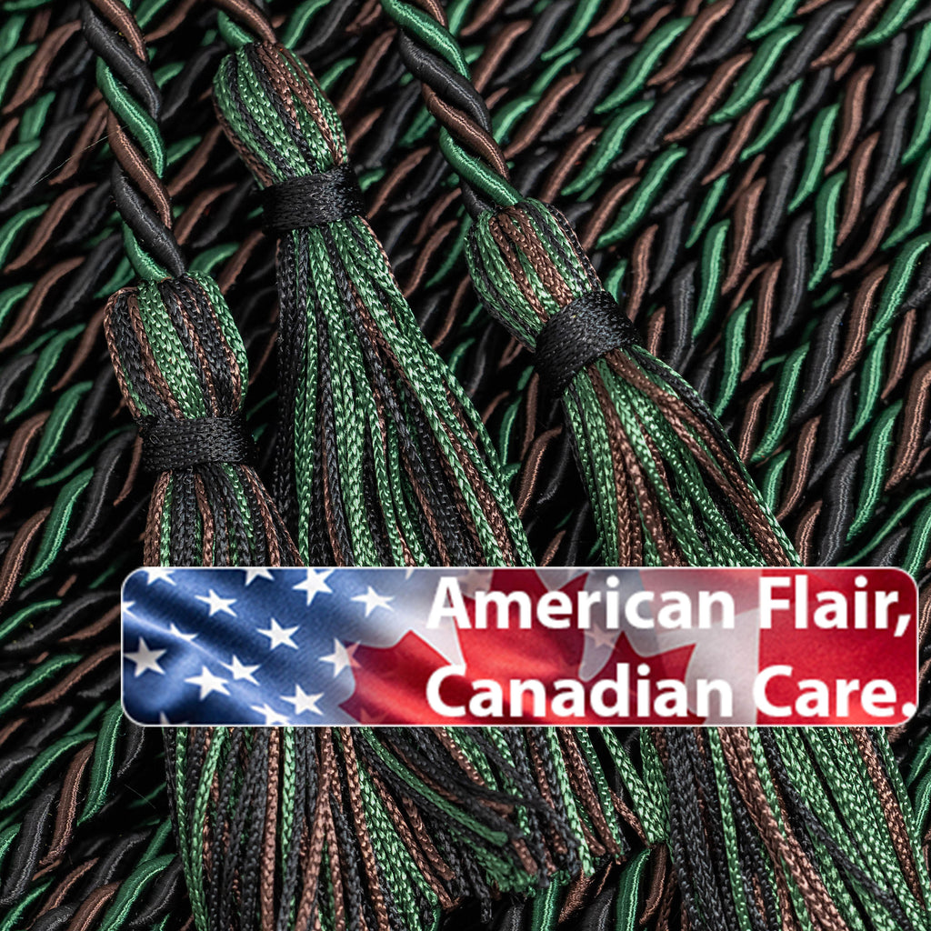 BLACK, BROWN, GREEN GRADUATION CORD, HONOR CORD | ARMY CAMO