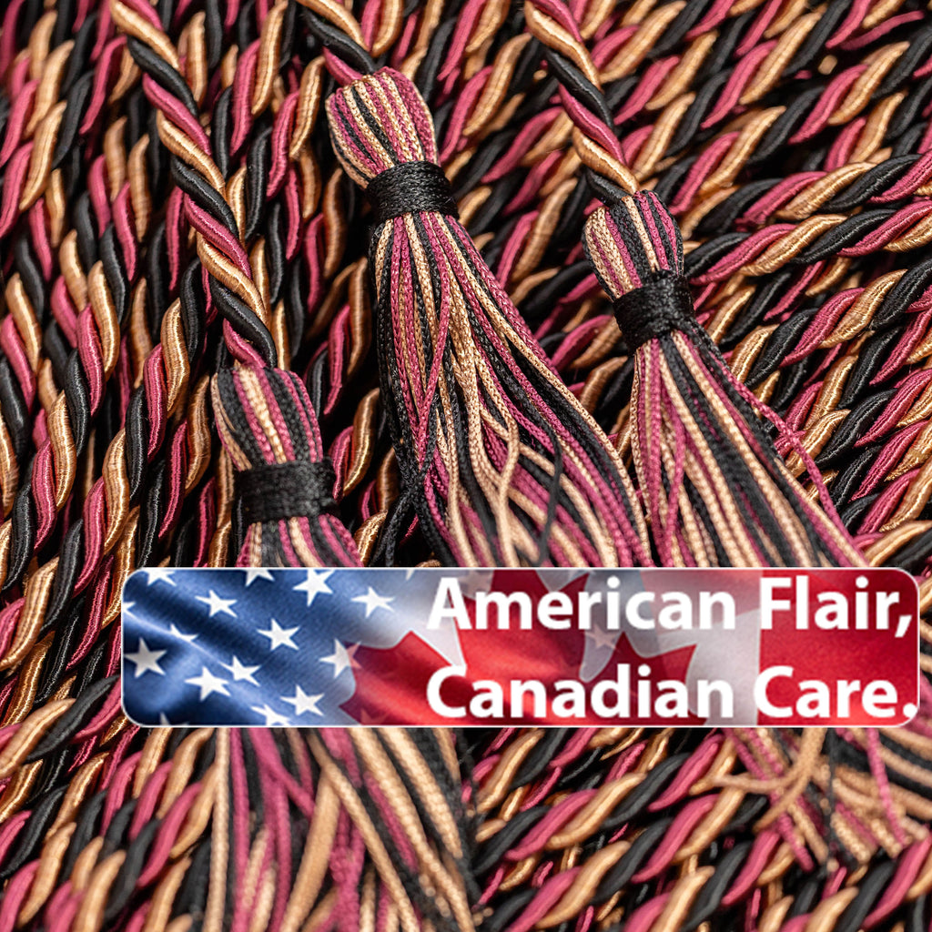 BLACK, BURGUNDY, DRAB GRADUATION CORD, HONOR CORD