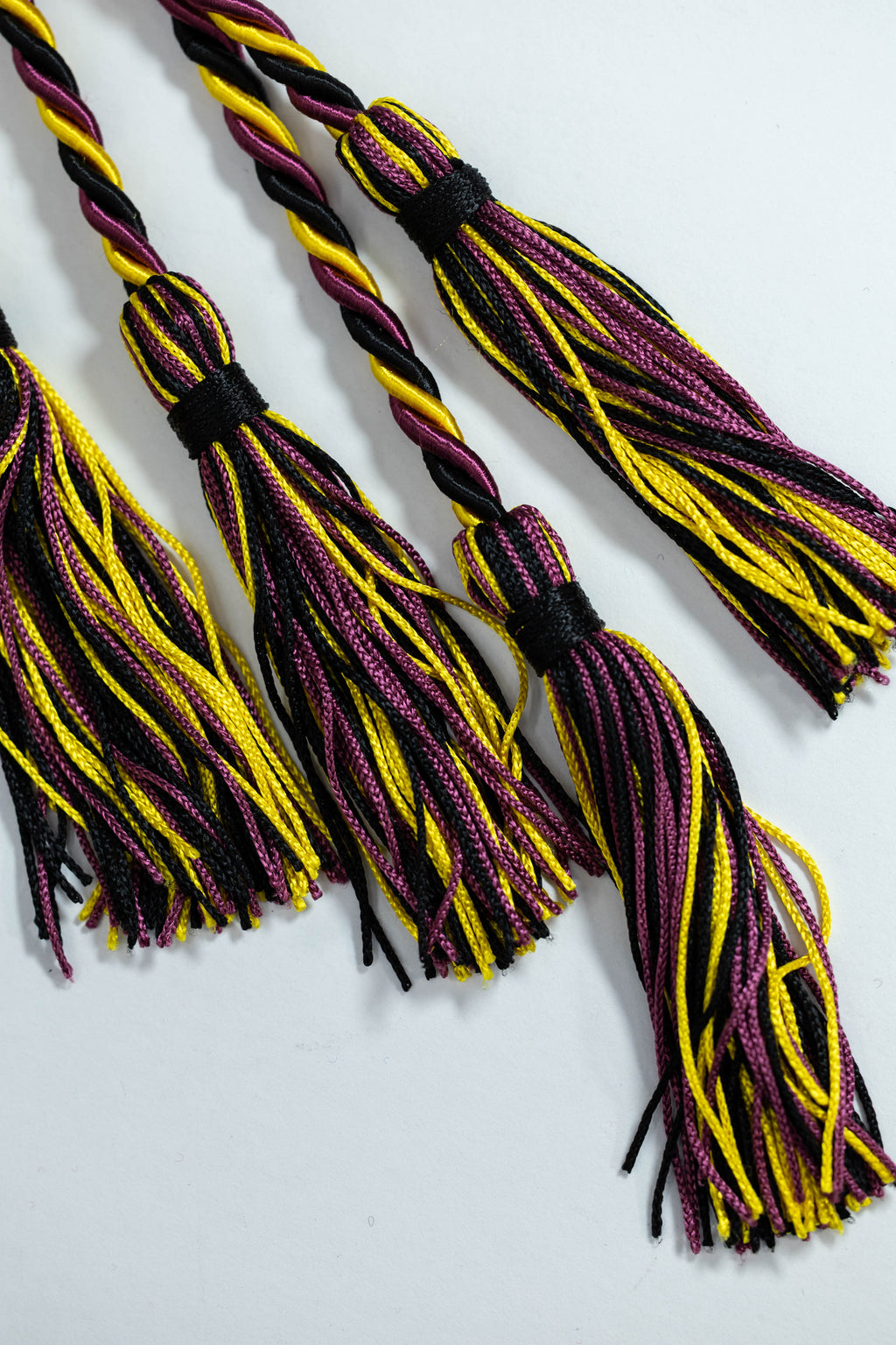 BLACK, BURGUNDY, GOLD GRADUATION CORD, HONOR CORD