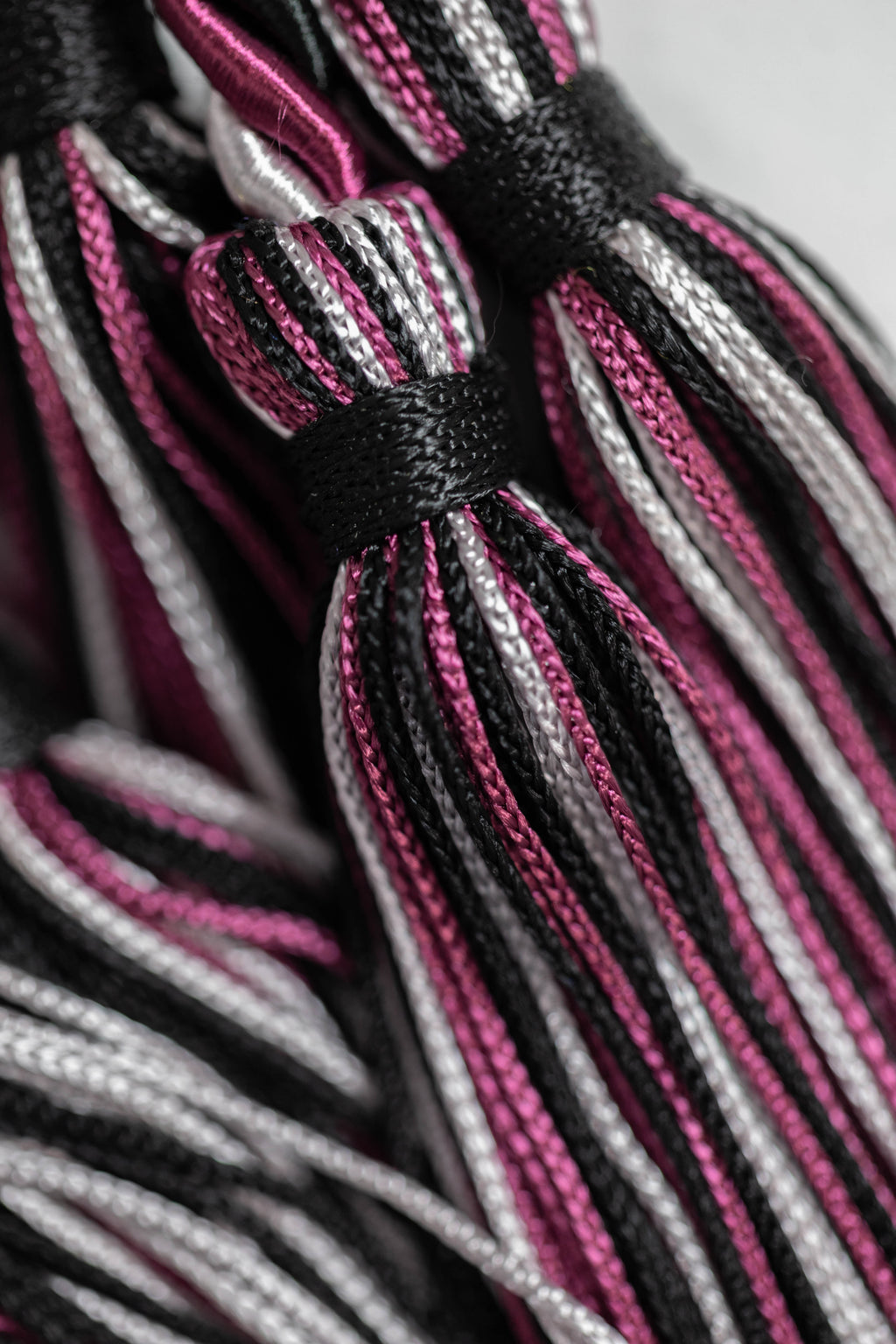 BLACK, BURGUNDY, SILVER GRADUATION CORD, HONOR CORD